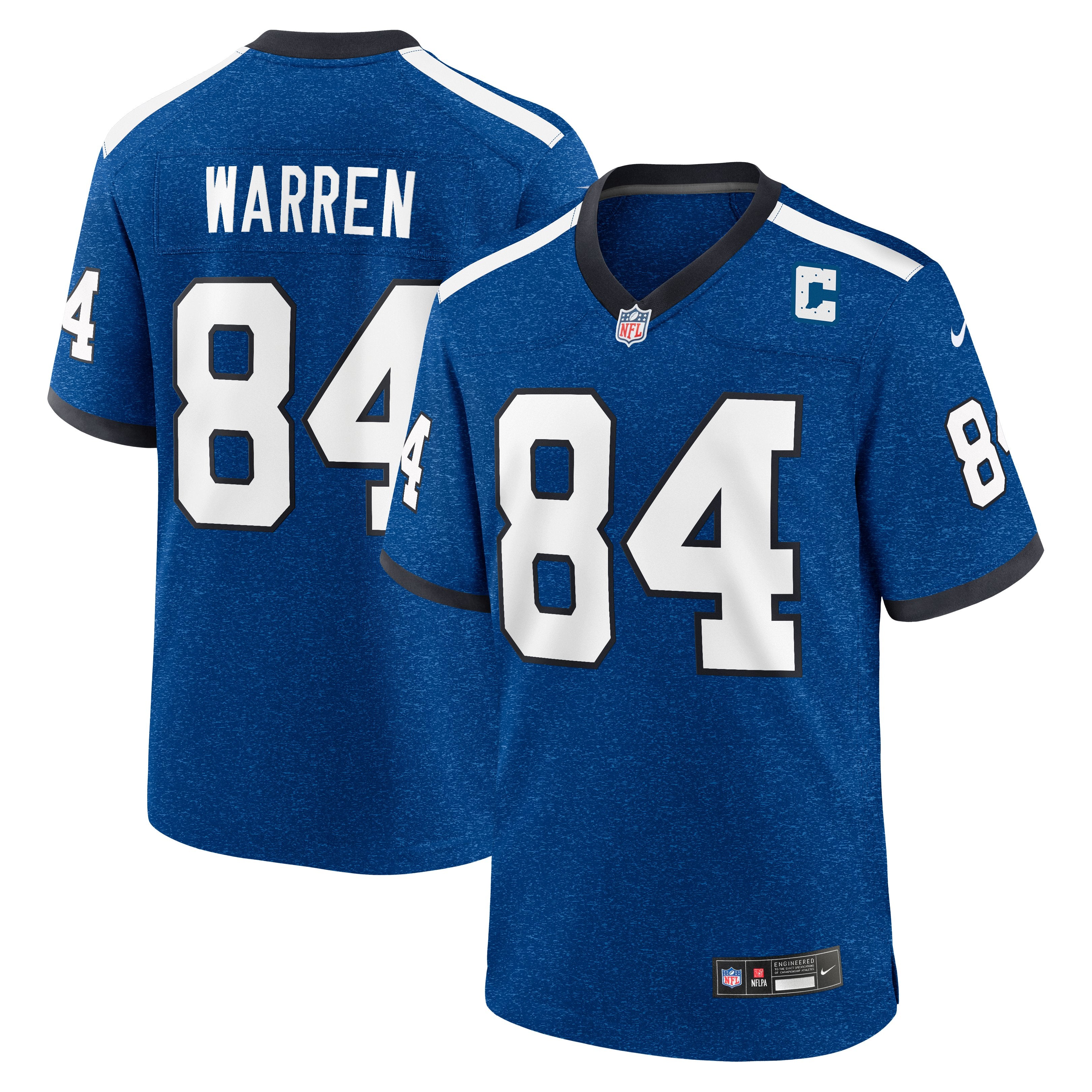 Men's Nike Tyler Warren  Heather Royal Indianapolis Colts Alternate 2 Indiana Nights Game Jersey