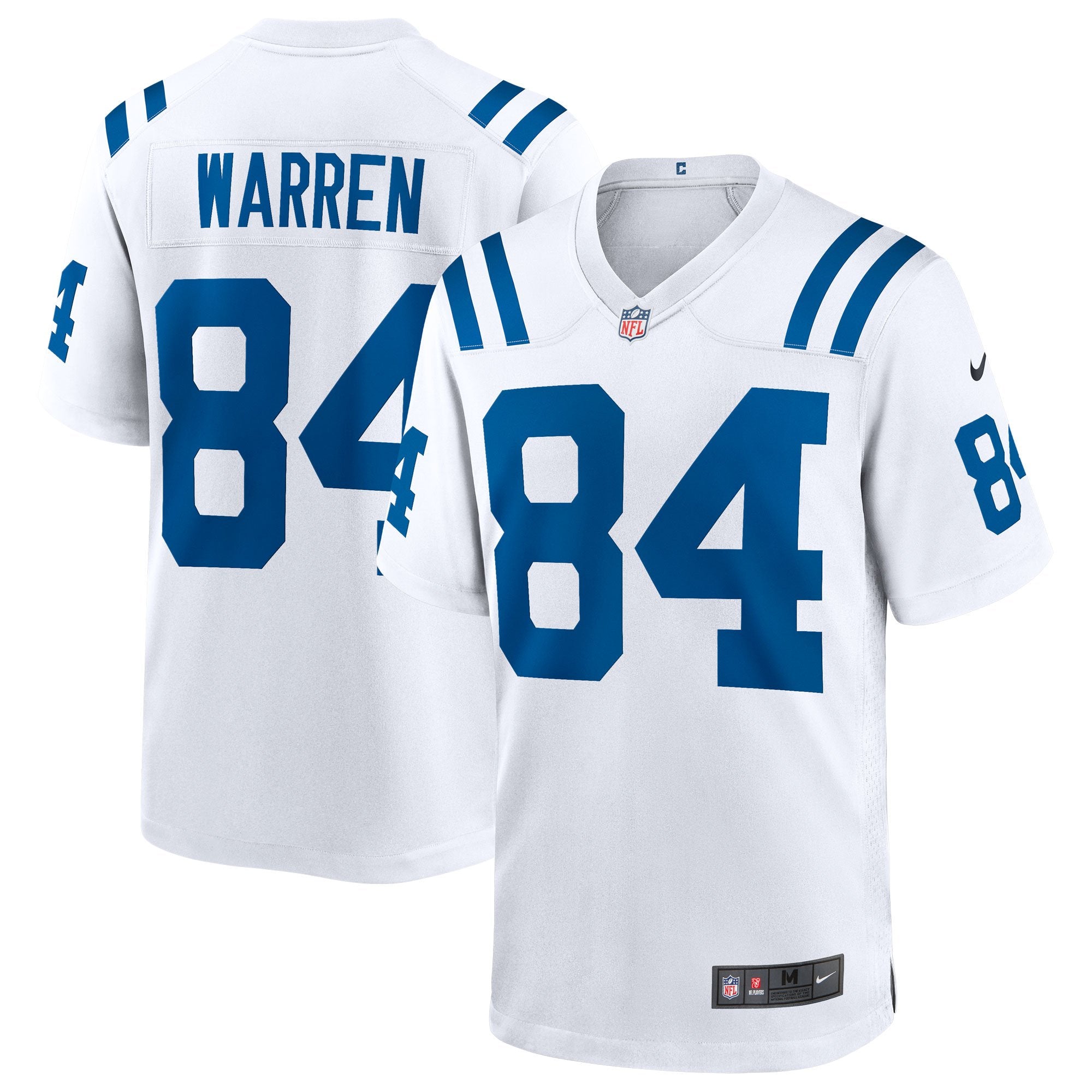 Men's Nike Tyler Warren  White Indianapolis Colts  Game Jersey