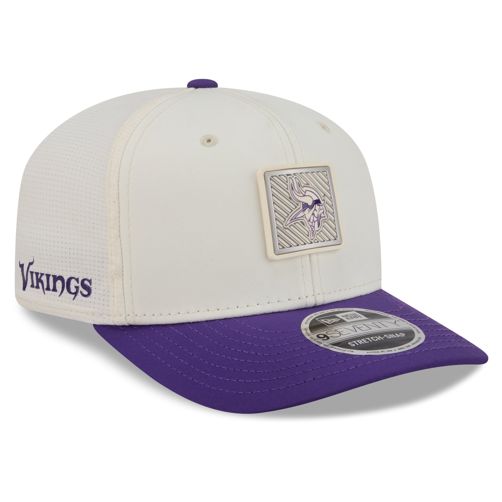 Men's New Era  Cream/Purple Minnesota Vikings 2026 NFL Training Camp 9SEVENTY Adjustable Hat