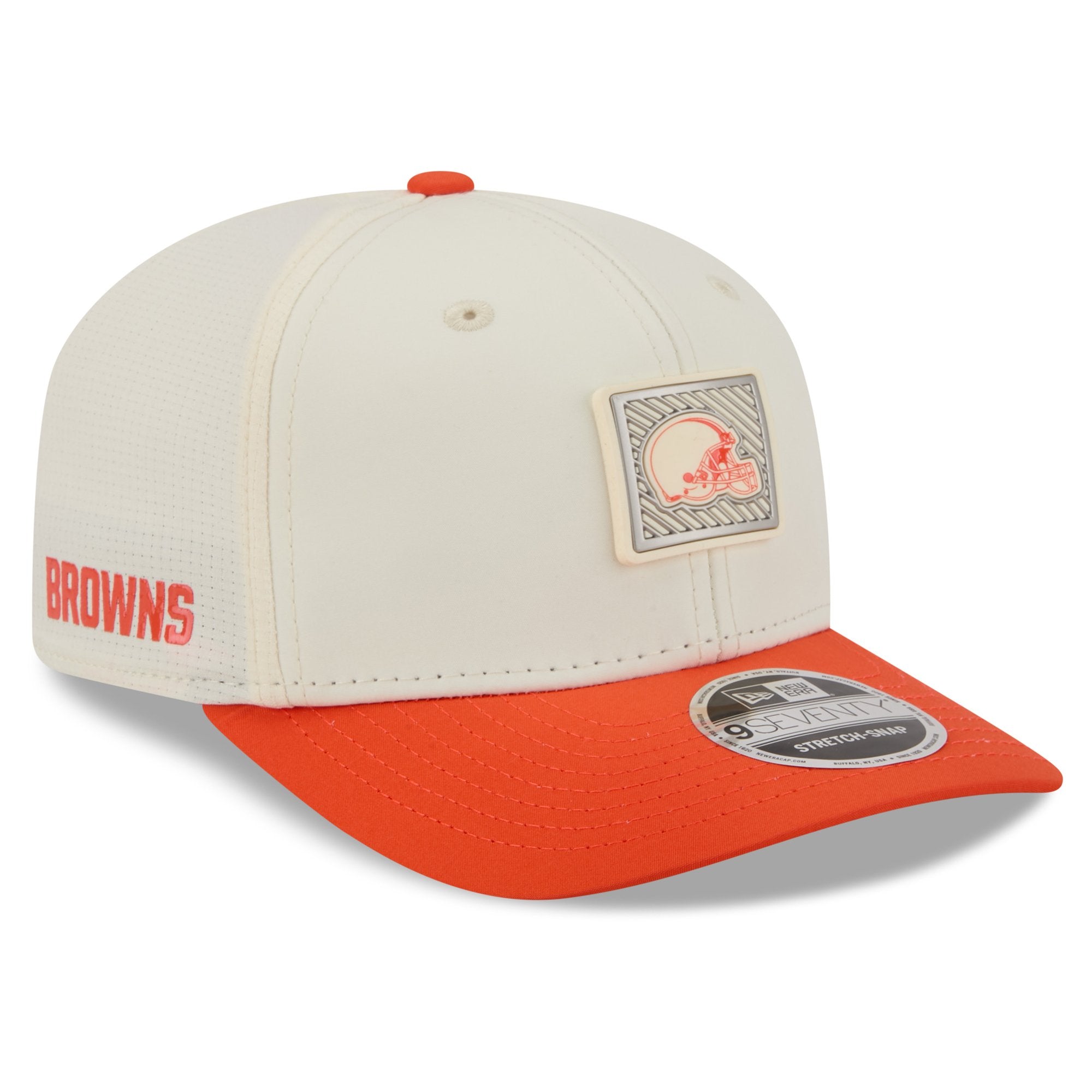 Men's New Era  Cream/Orange Cleveland Browns 2026 NFL Training Camp 9SEVENTY Adjustable Hat