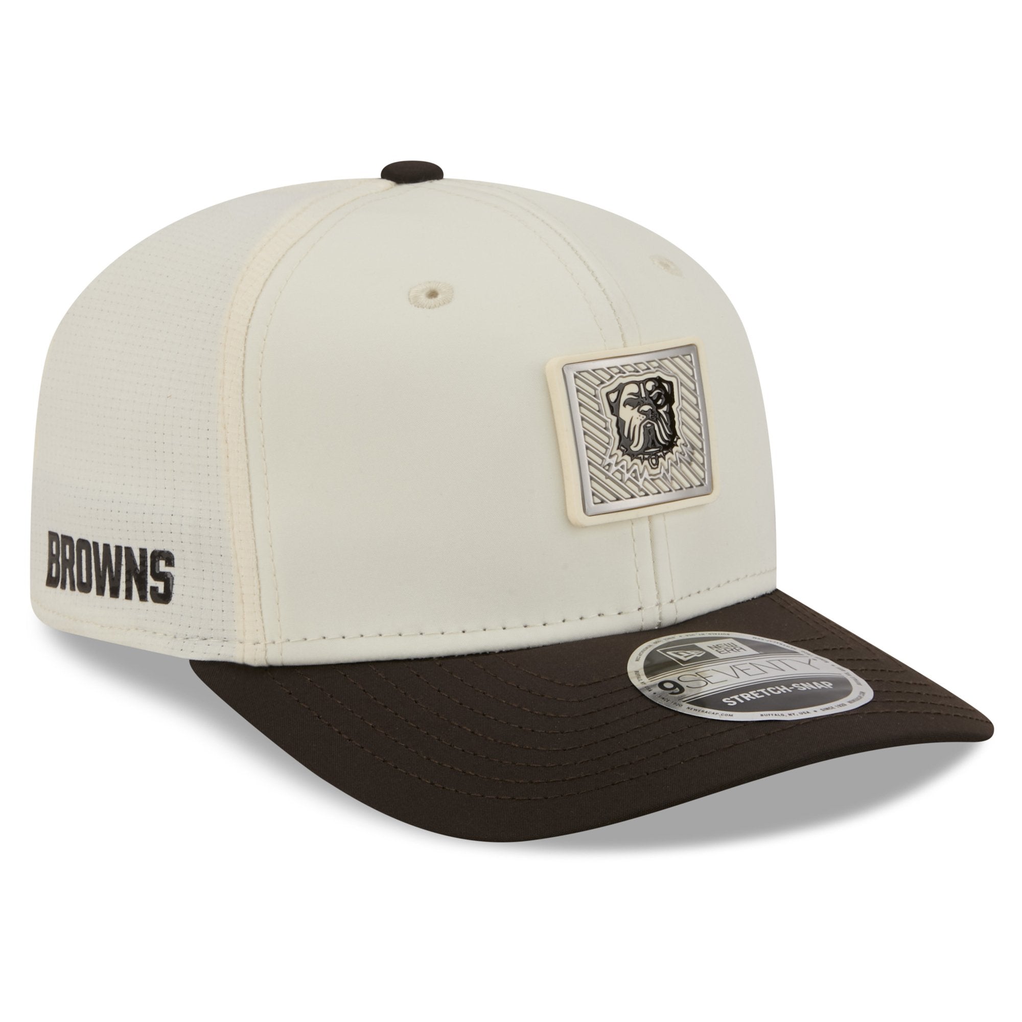 Men's New Era  Cream/Brown Cleveland Browns 2026 NFL Training Camp 9SEVENTY Adjustable Hat