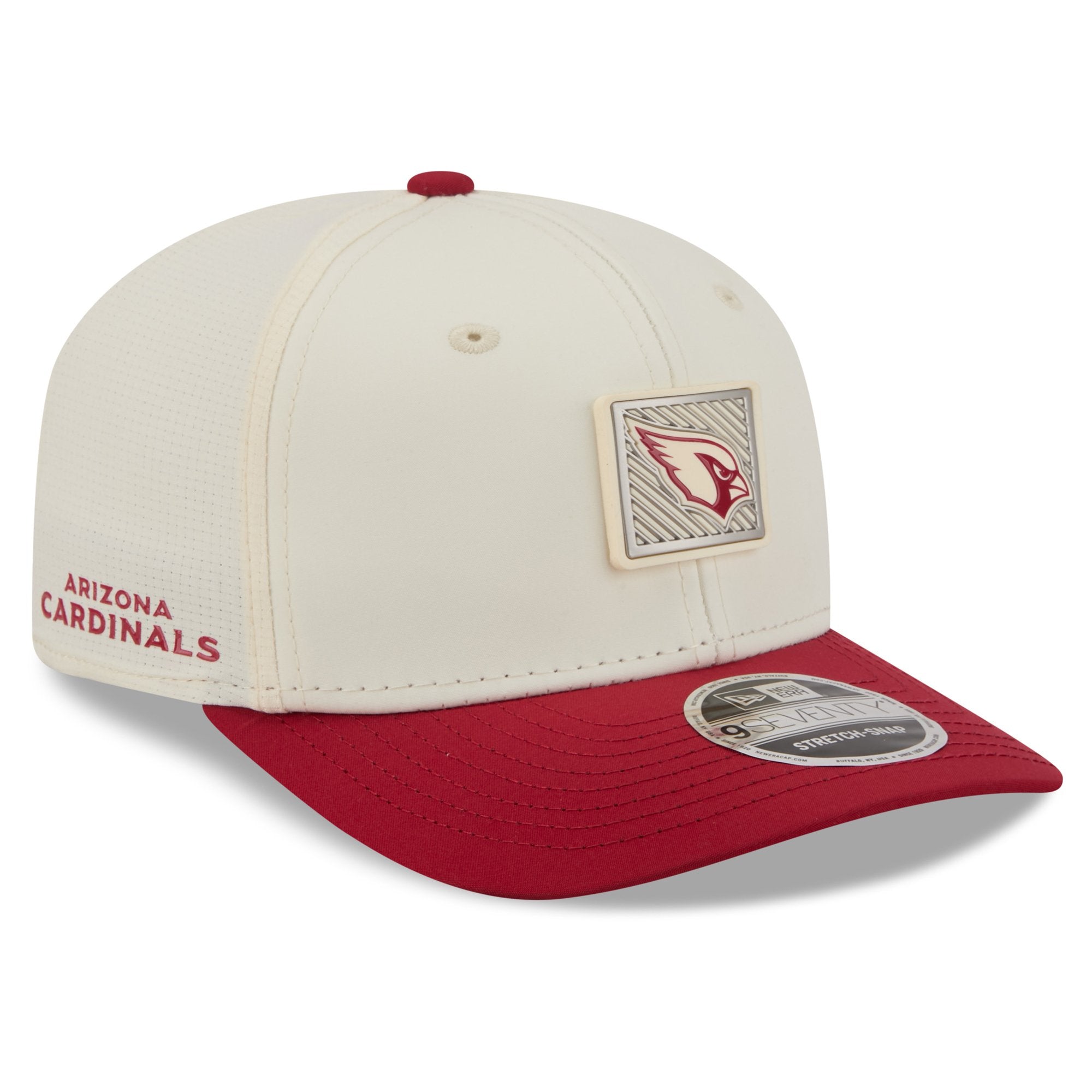 Men's New Era  Cream/Cardinal Arizona Cardinals 2026 NFL Training Camp 9SEVENTY Adjustable Hat