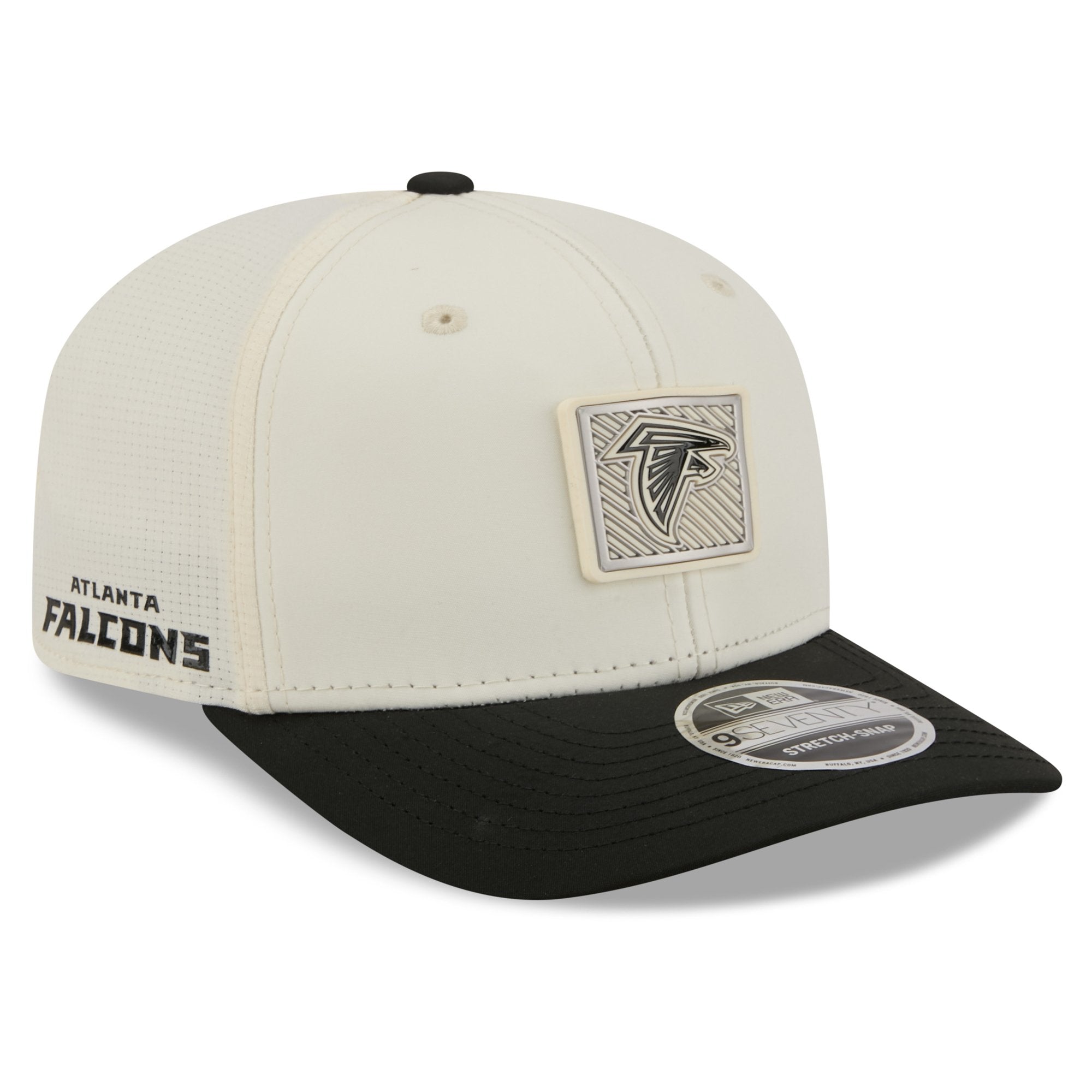 Men's New Era  Cream/Black Atlanta Falcons 2026 NFL Training Camp 9SEVENTY Adjustable Hat