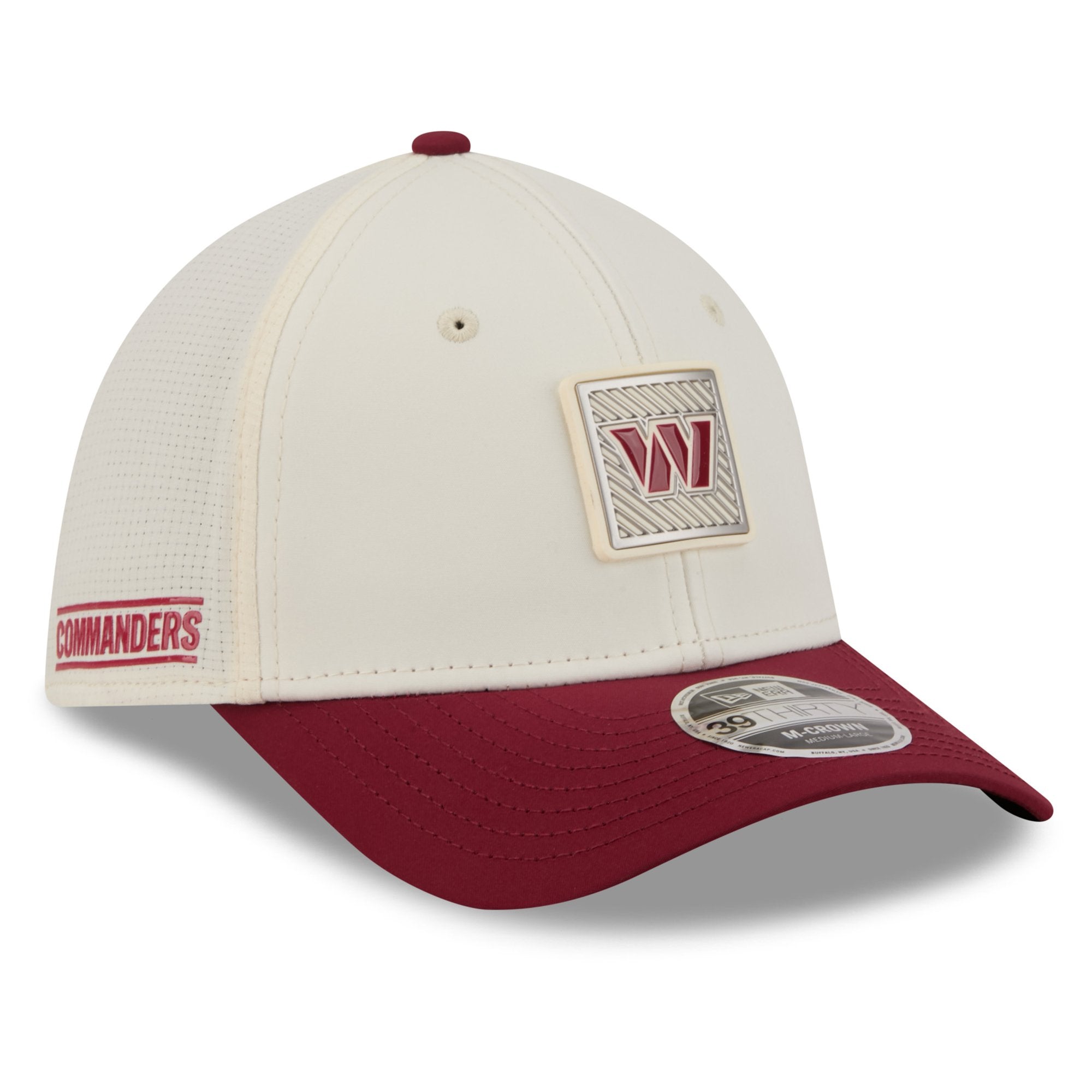 Men's New Era  Cream/Burgundy Washington Commanders 2026 NFL Training Camp 39THIRTY Flex Hat