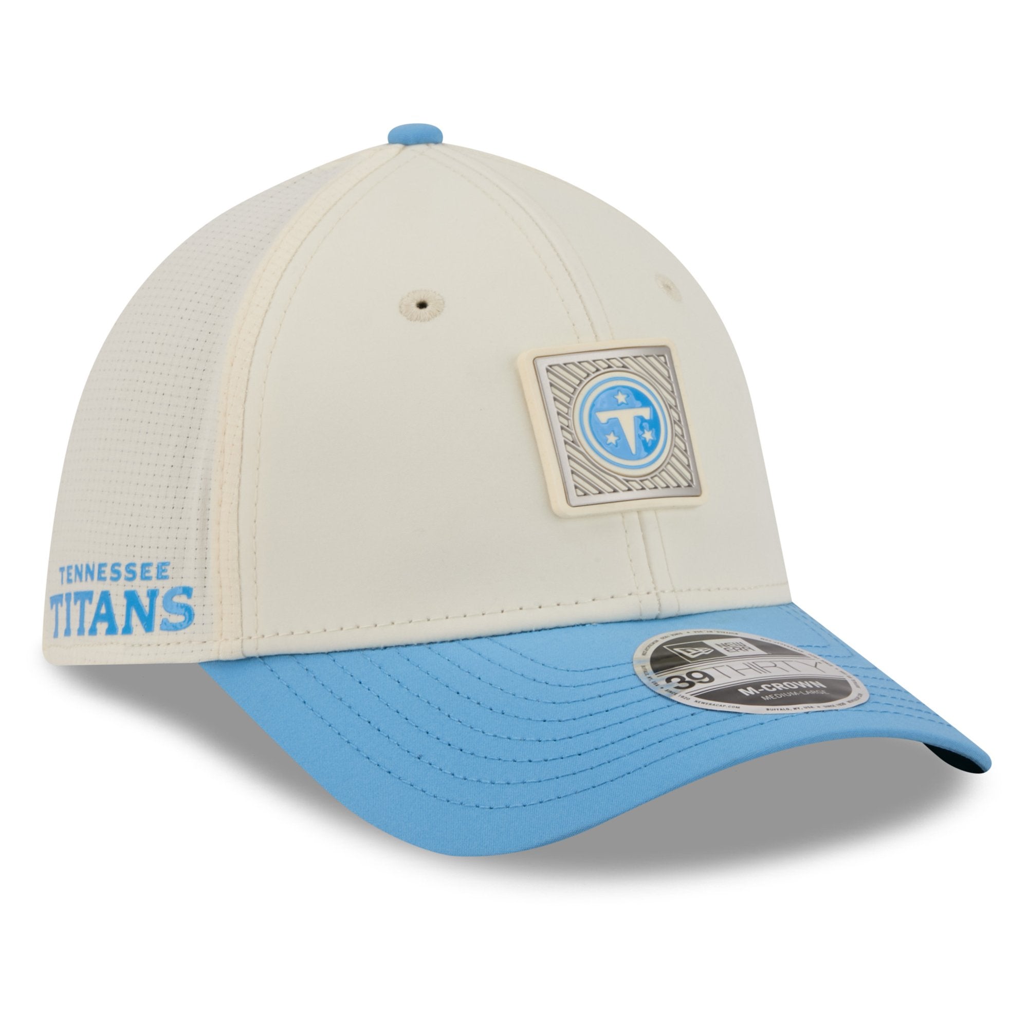 Men's New Era  Cream/Light Blue Tennessee Titans 2026 NFL Training Camp 39THIRTY Flex Hat