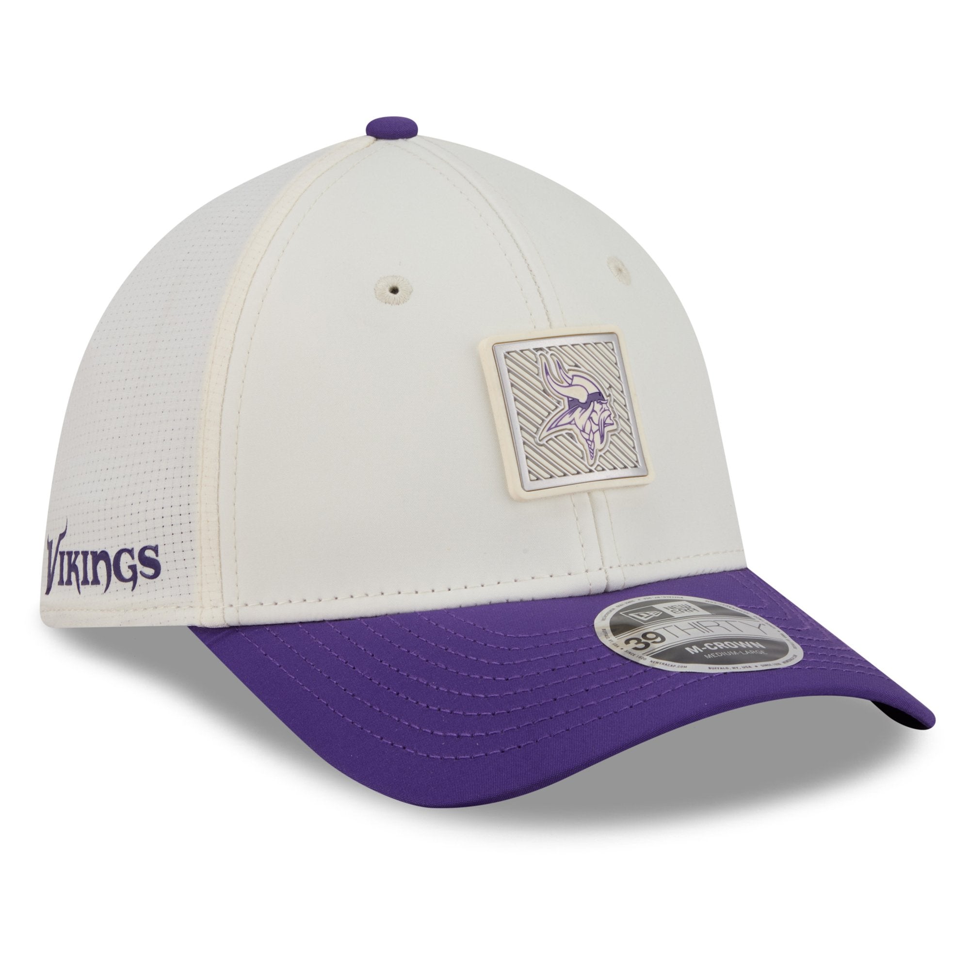 Men's New Era  Cream/Purple Minnesota Vikings 2026 NFL Training Camp 39THIRTY Flex Hat