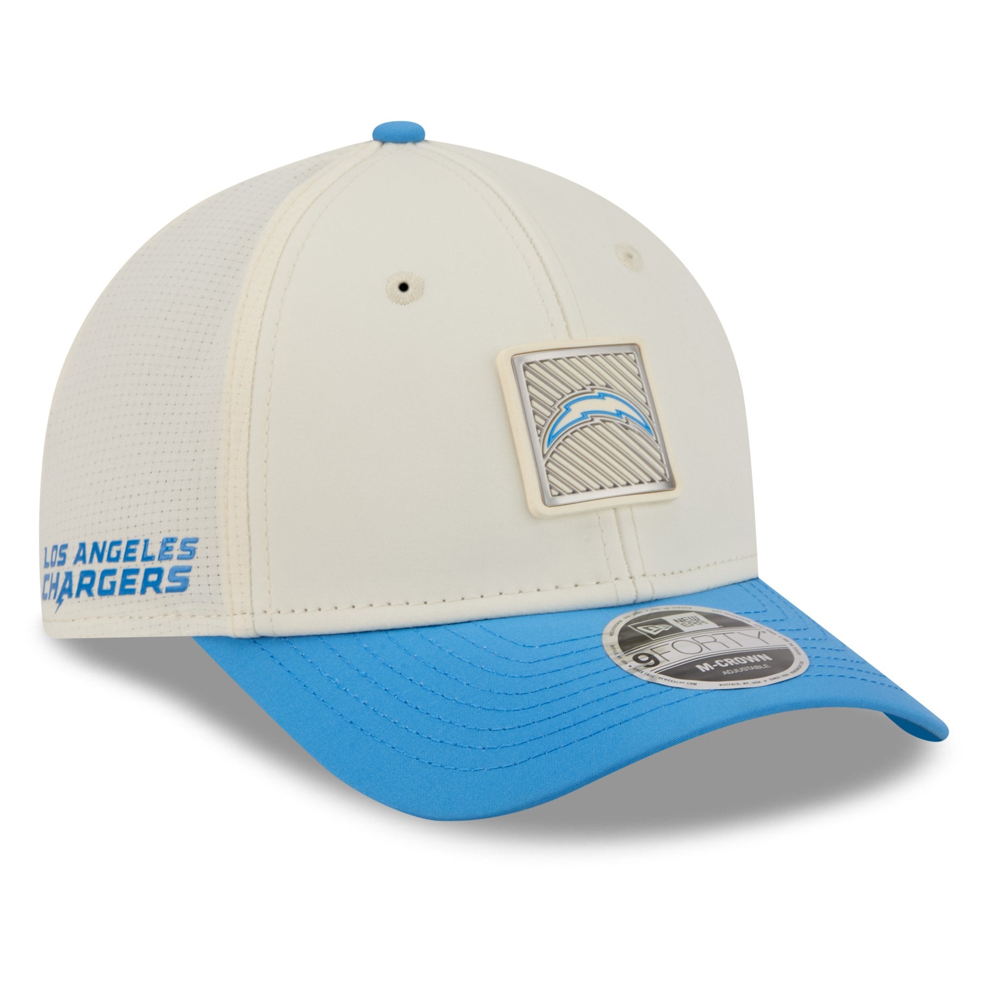 Men's New Era  Cream/Powder Blue Los Angeles Chargers 2026 NFL Training Camp 9FORTY Adjustable Hat