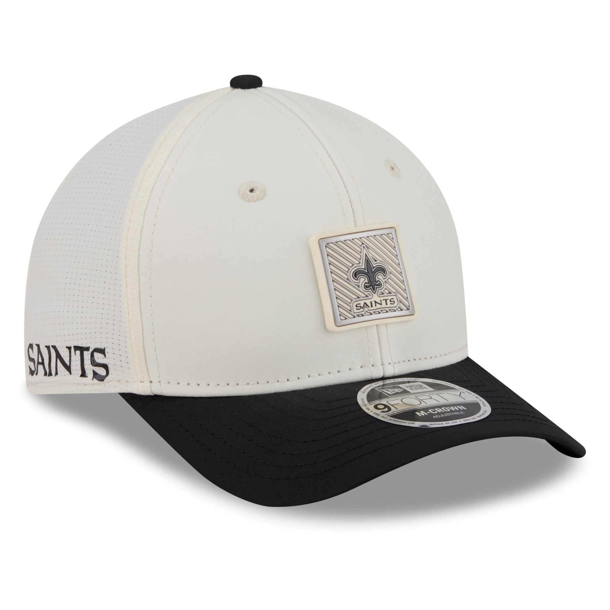 Men's New Era  Cream/Black New Orleans Saints 2026 NFL Training Camp 9FORTY Adjustable Hat