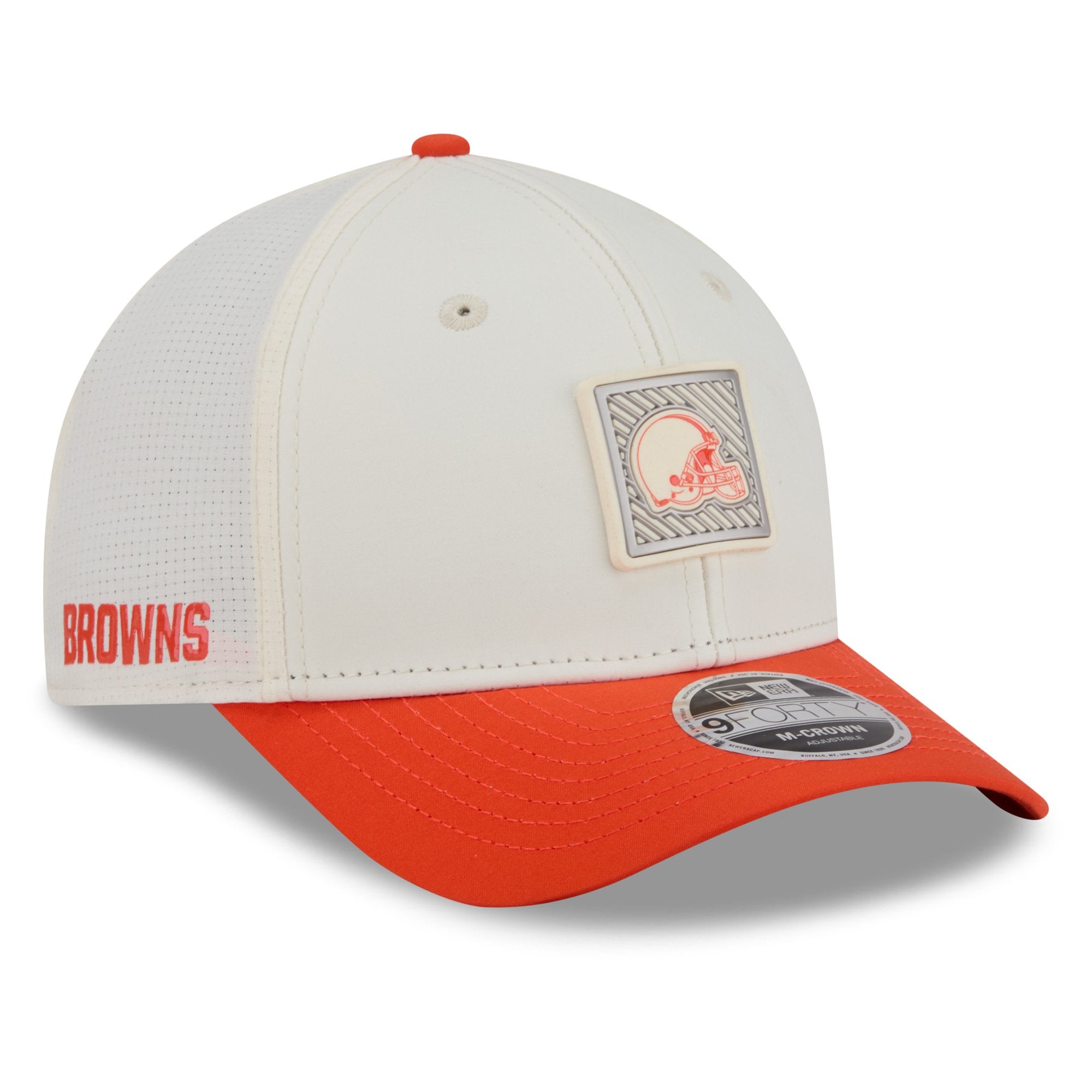 Men's New Era  Cream/Orange Cleveland Browns 2026 NFL Training Camp 9FORTY Adjustable Hat