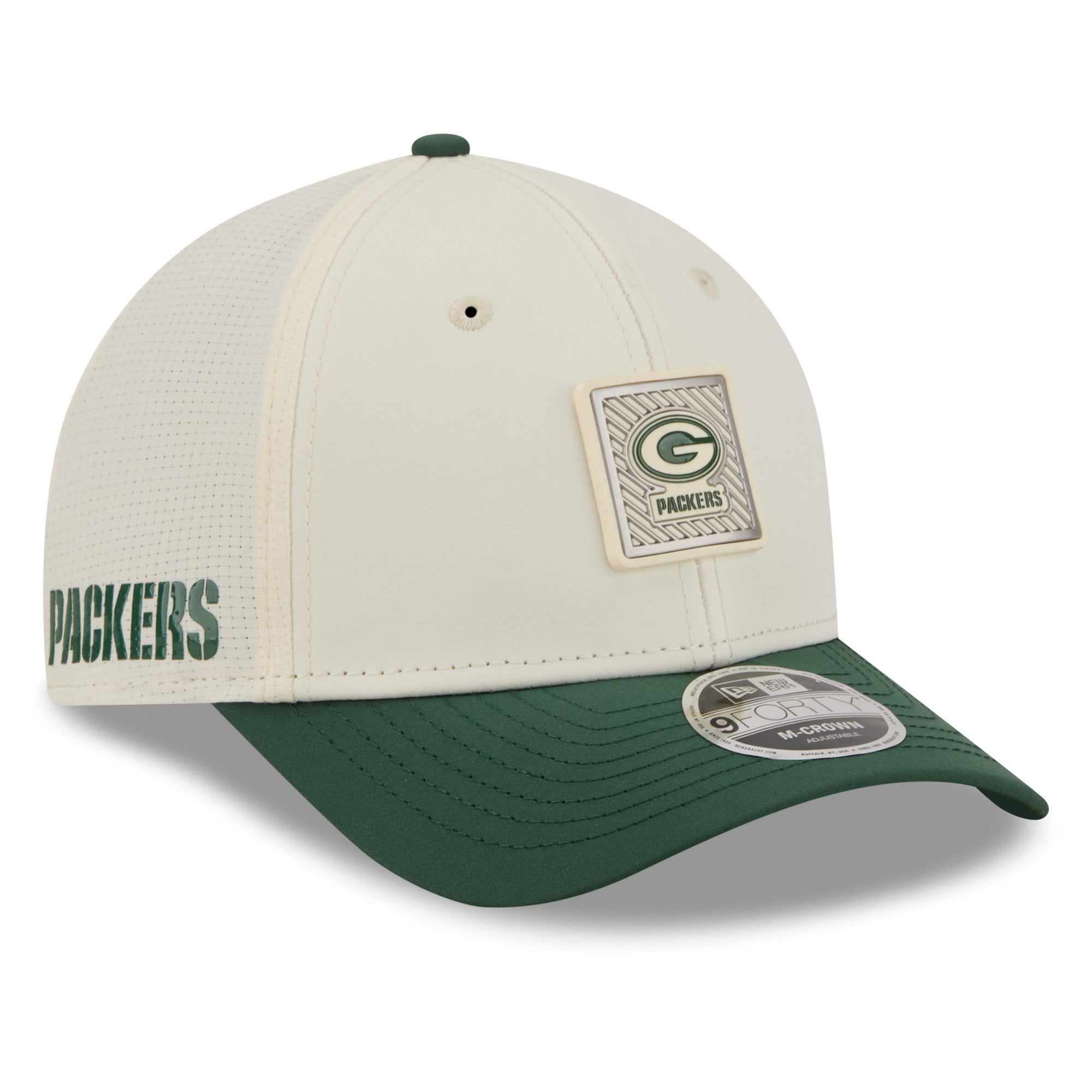 Men's New Era  Cream/Green Green Bay Packers 2026 NFL Training Camp 9FORTY Adjustable Hat