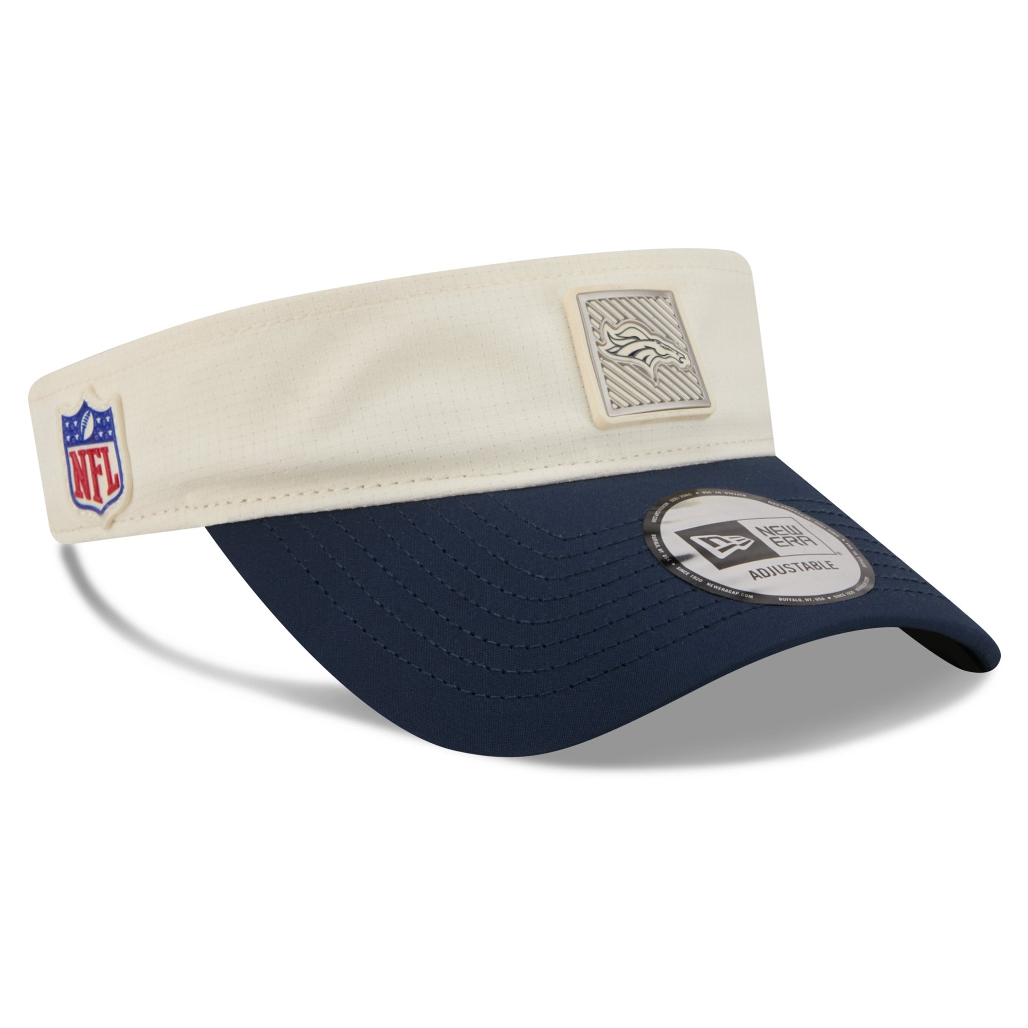 Men's New Era  Cream/Navy Denver Broncos 2026 NFL Training Camp Adjustable Visor