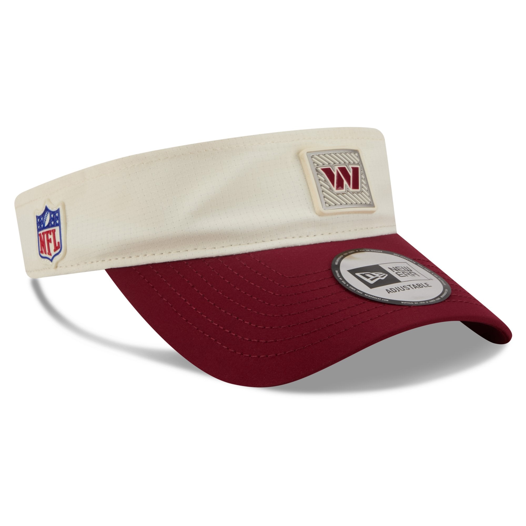 Men's New Era  Cream/Burgundy Washington Commanders 2026 NFL Training Camp Adjustable Visor