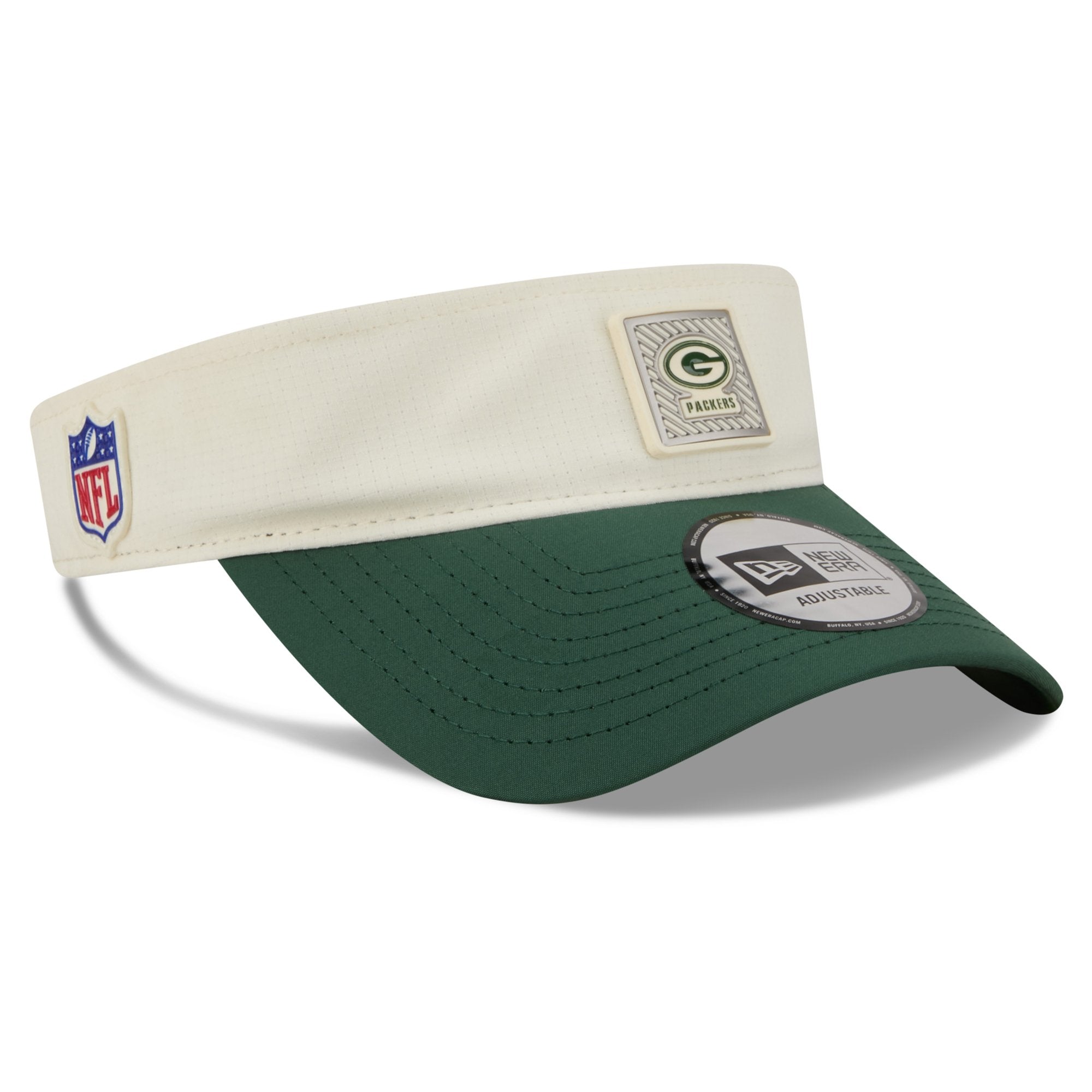 Men's New Era  Cream/Green Green Bay Packers 2026 NFL Training Camp Adjustable Visor