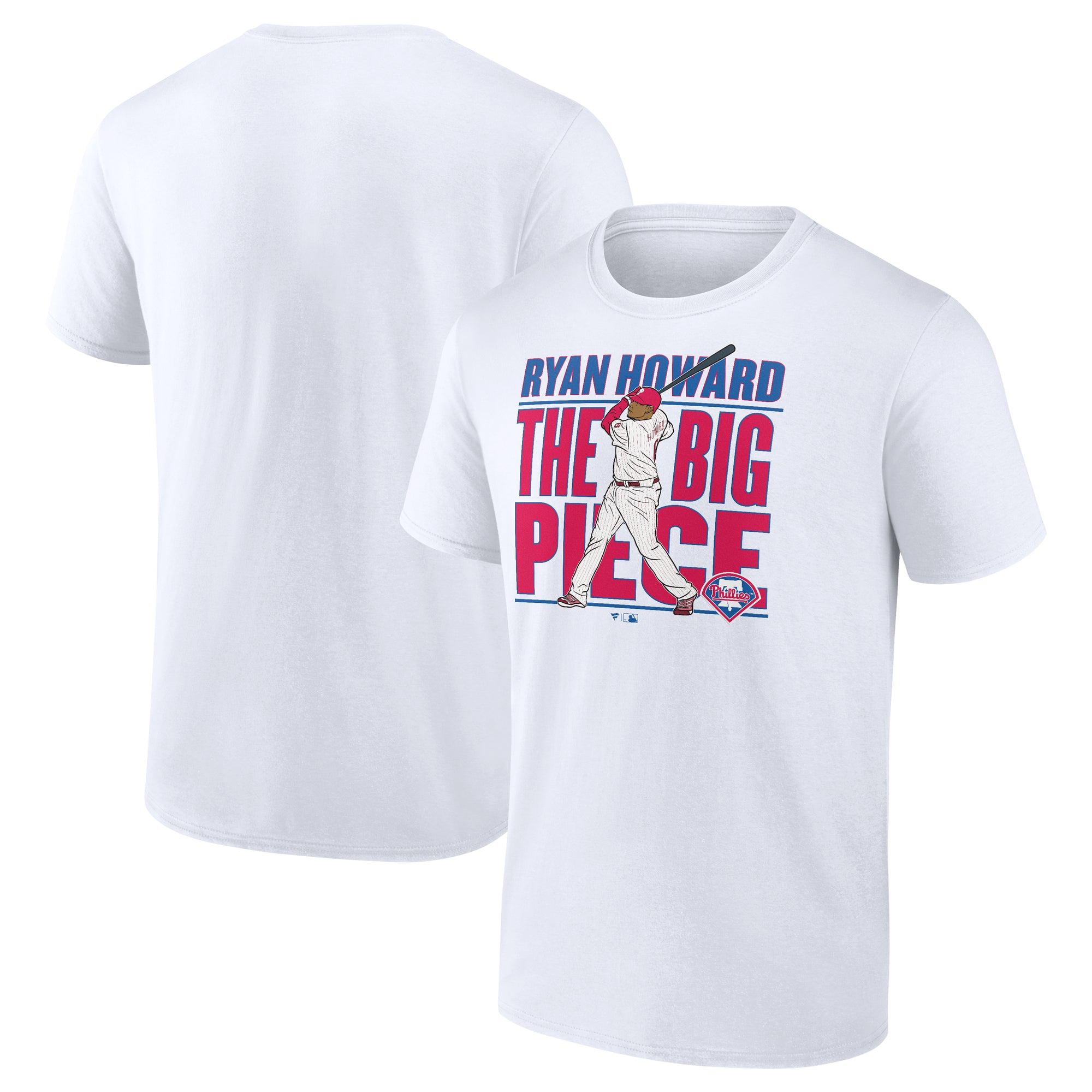 Men's Ryan Howard White Philadelphia Phillies Cooperstown Player T-Shirt