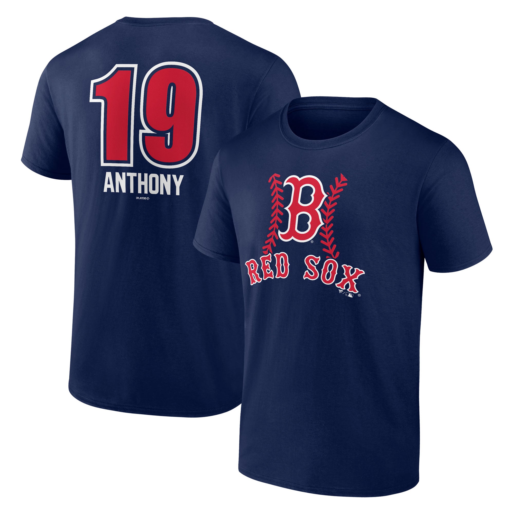 Men's Roman Anthony Navy Boston Red Sox Fastball Player Name & Number T-Shirt