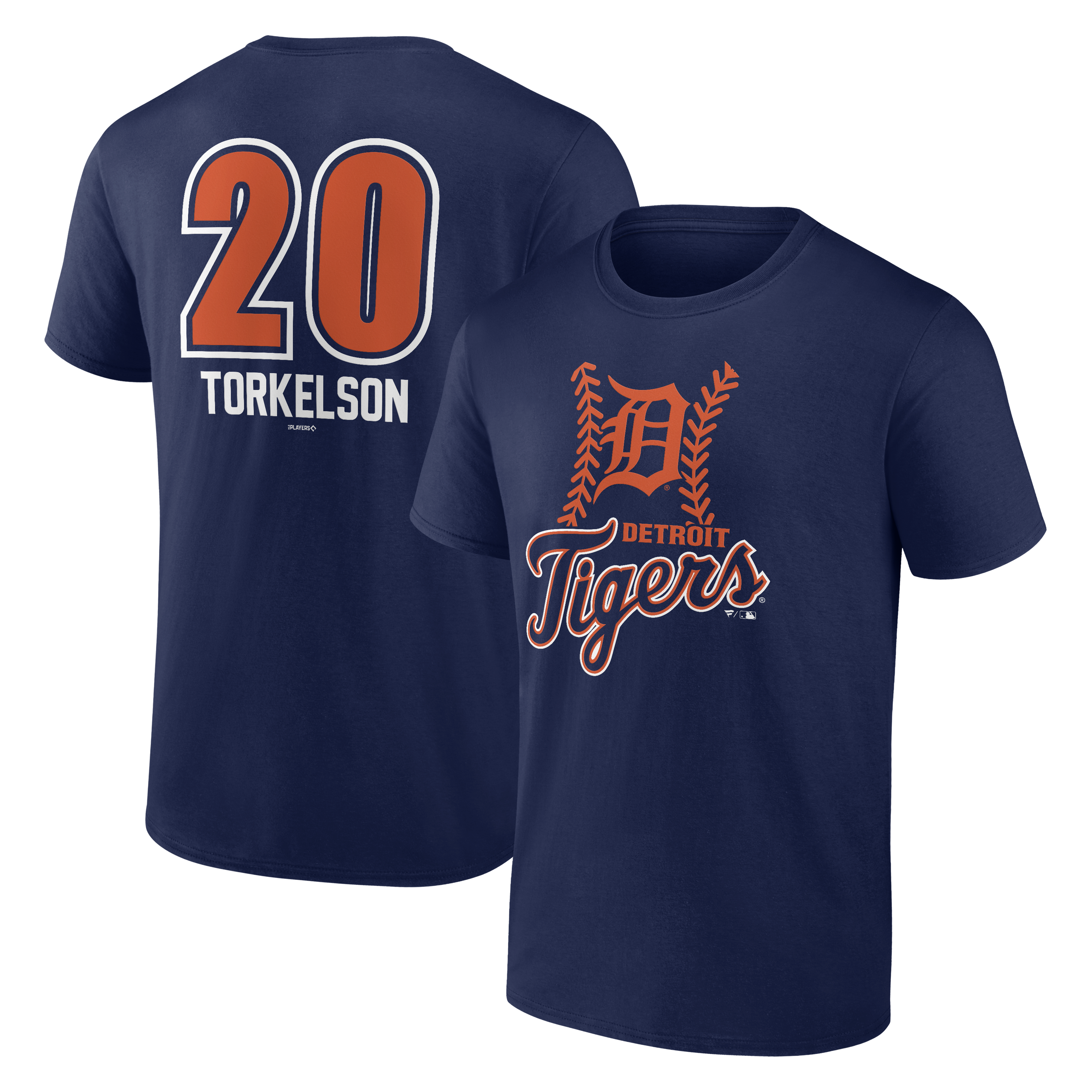 Men's Spencer Torkelson Navy Detroit Tigers Fastball Player Name & Number T-Shirt