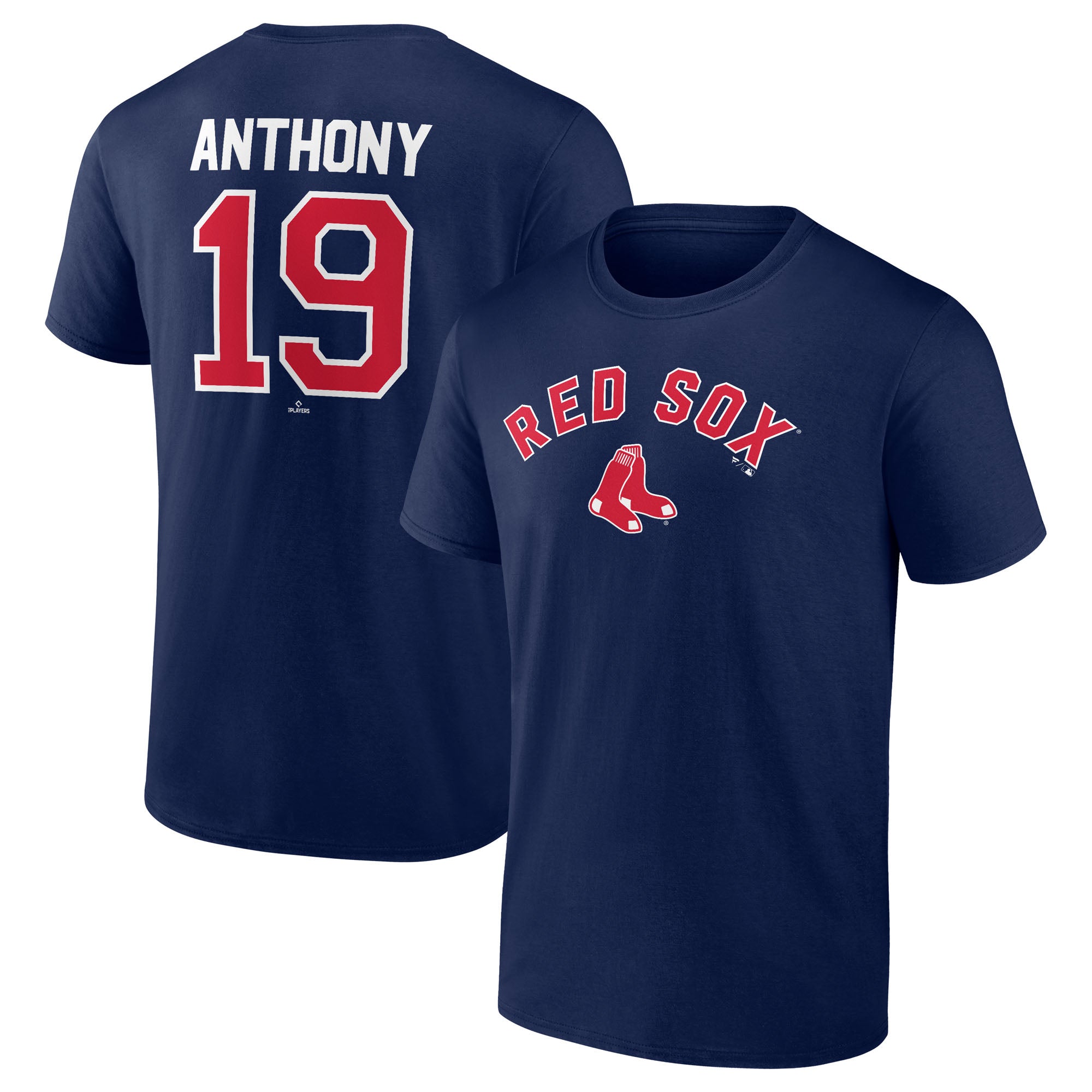 Men's Roman Anthony Navy Boston Red Sox Winning Streak Name & Number T-Shirt