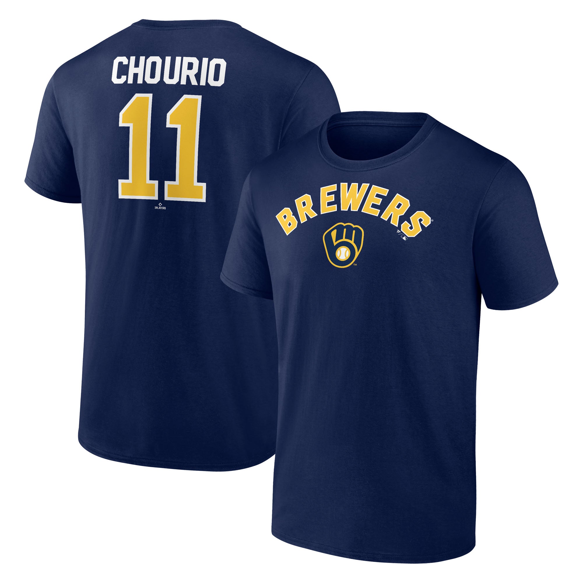 Men's Jackson Chourio Navy Milwaukee Brewers Winning Streak Name & Number T-Shirt