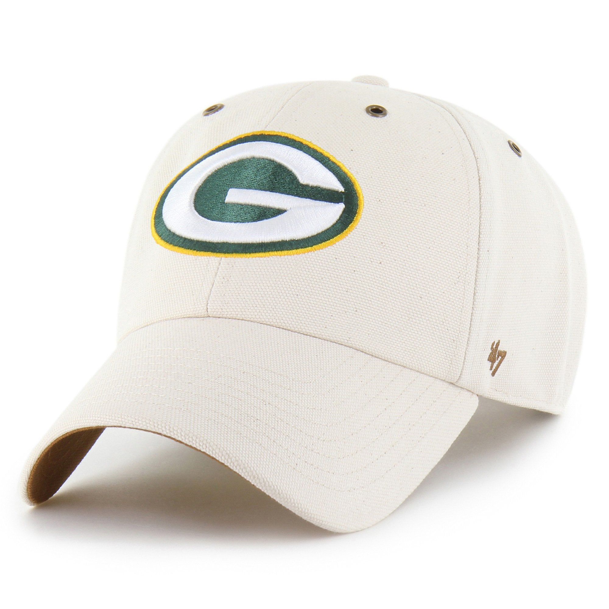 Men's Carhartt x '47 Natural Green Bay Packers Undyed Clean Up Adjustable Hat