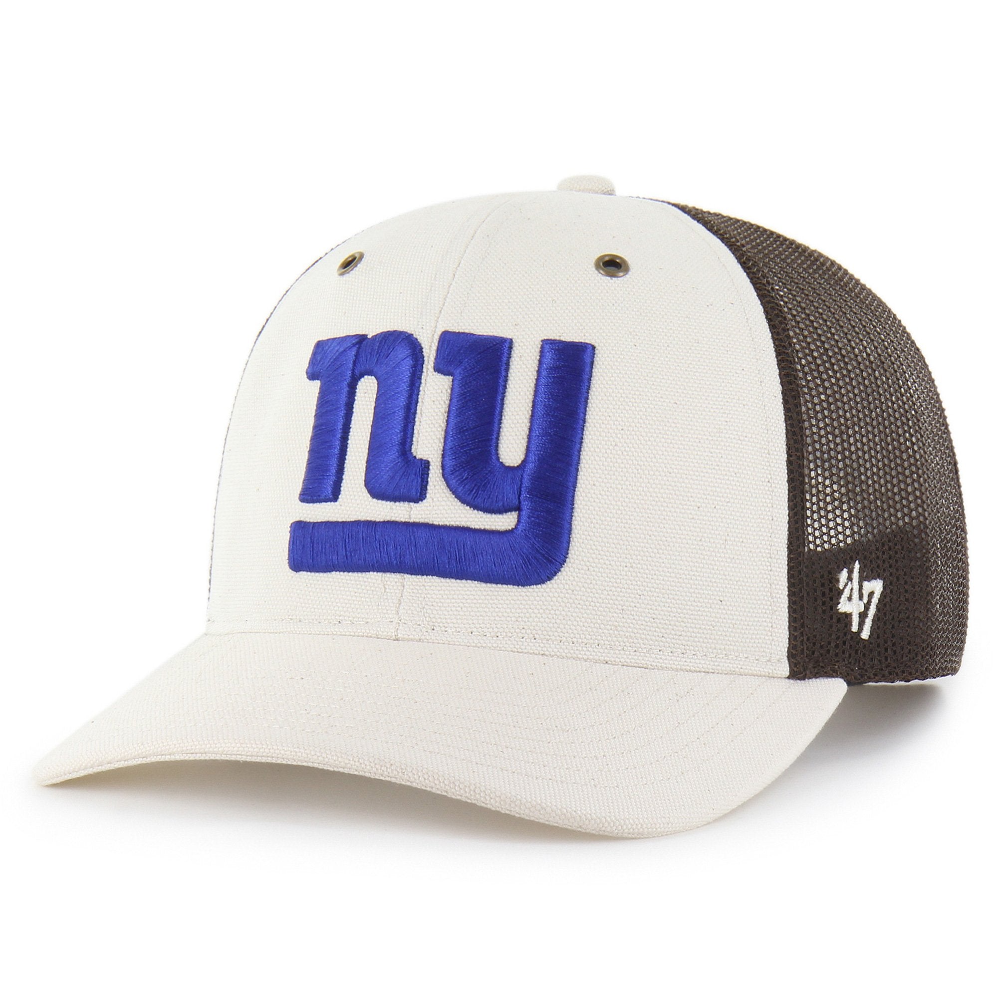 Men's Carhartt x '47 Natural/Brown New York Giants Undyed Trucker Adjustable Hat