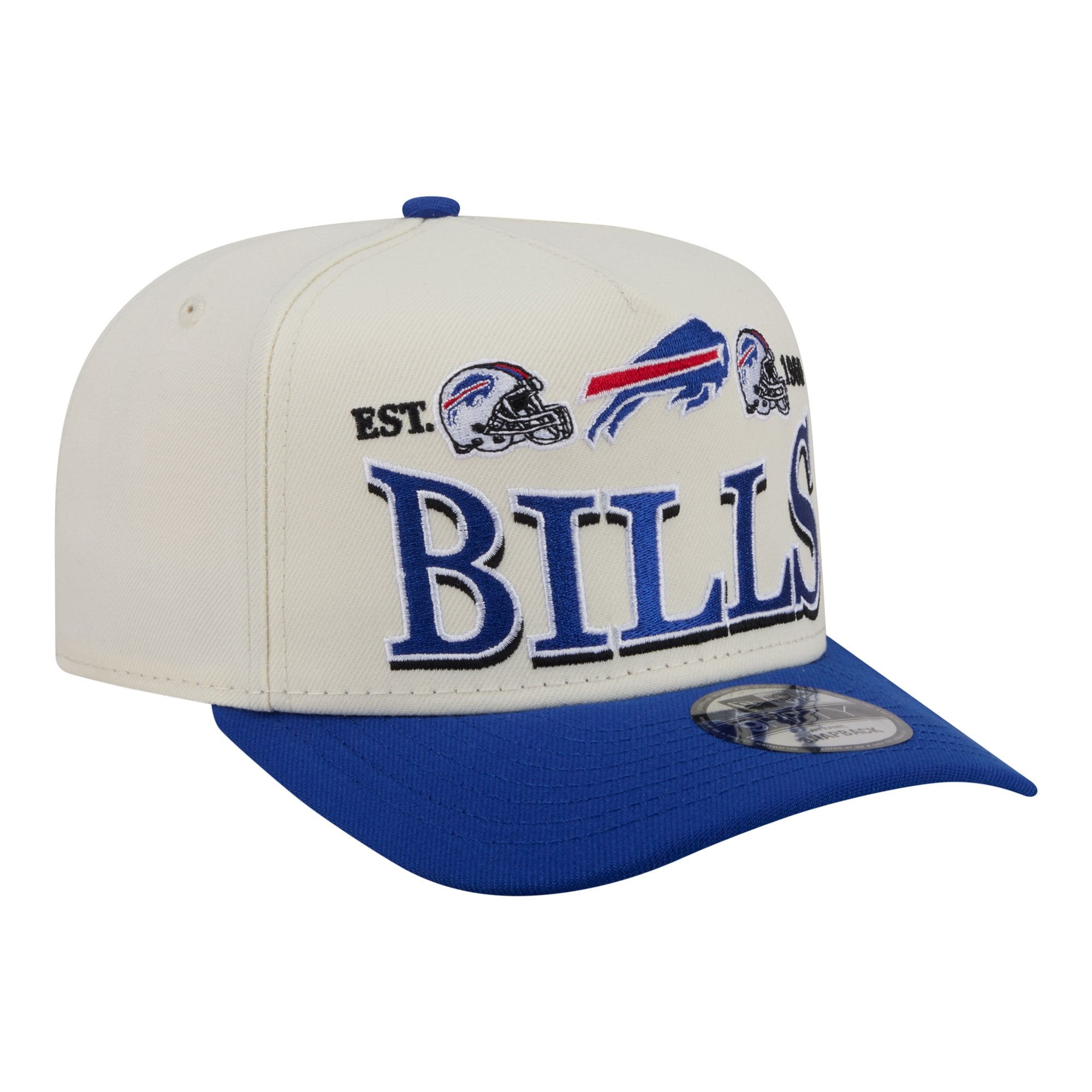 Men's New Era  Cream/Royal Buffalo Bills A-Frame 9FIFTY Snapback Hat