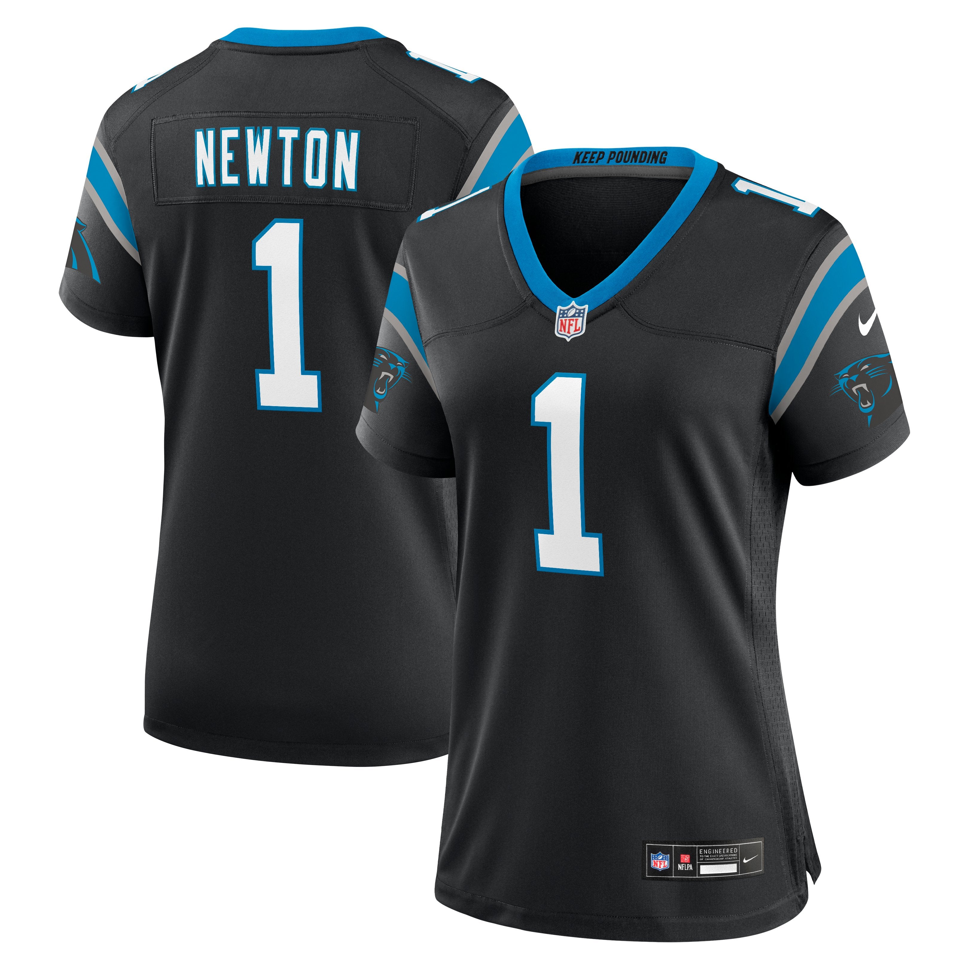 Women's Nike Cam Newton  Black Carolina Panthers Team Retired Game Jersey