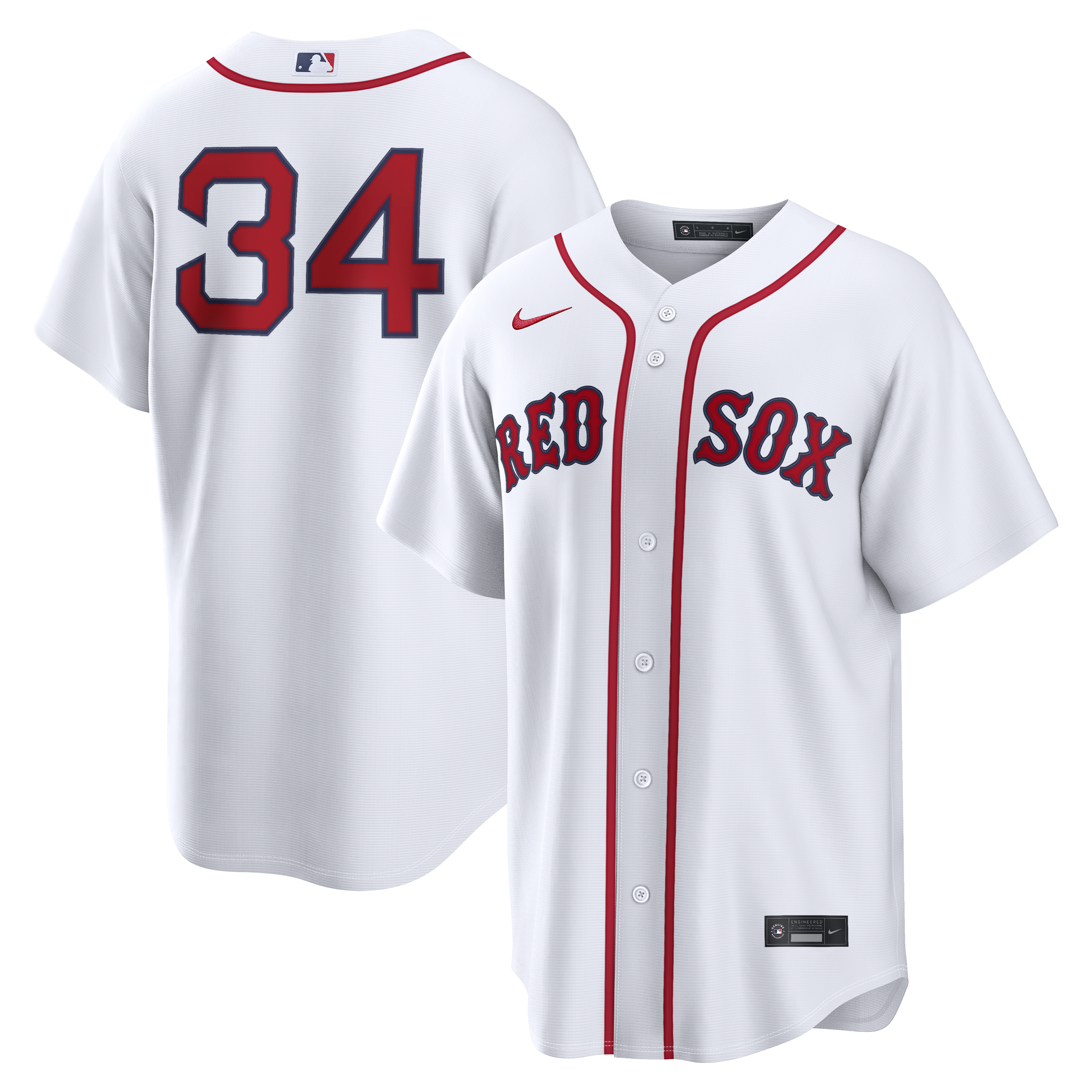 Men's Nike David Ortiz White Boston Red Sox Home Replica Jersey