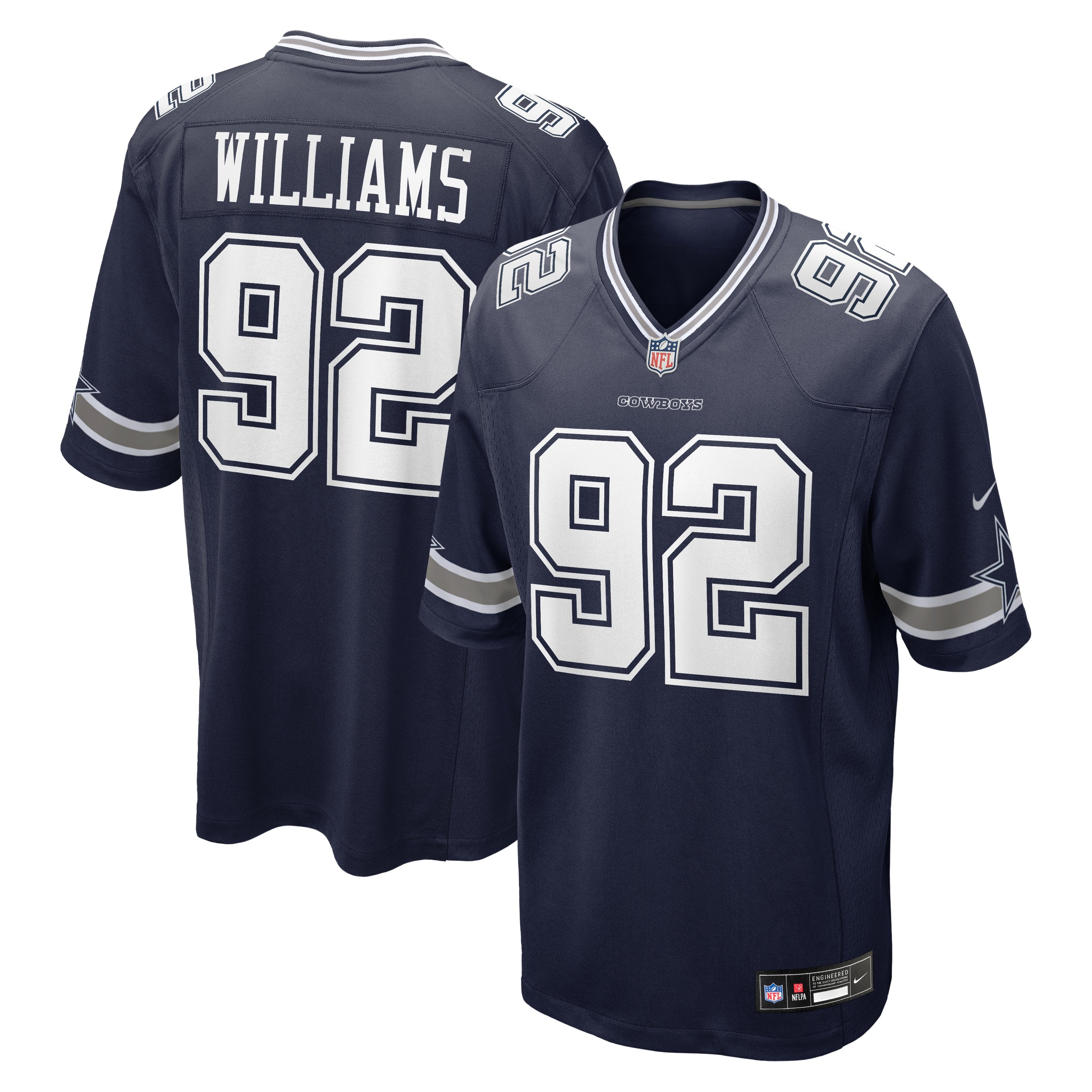 Men's Nike Quinnen Williams Navy Dallas Cowboys Team Game Jersey