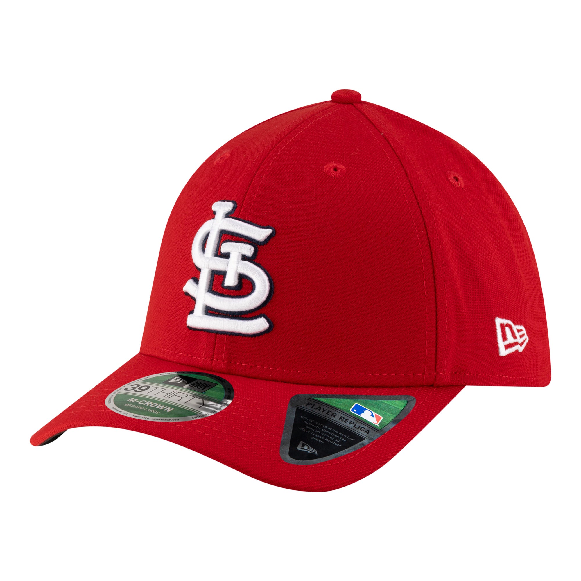 Men's New Era  Red St. Louis Cardinals Player Replica 39THIRTY M-Crown Flex Hat