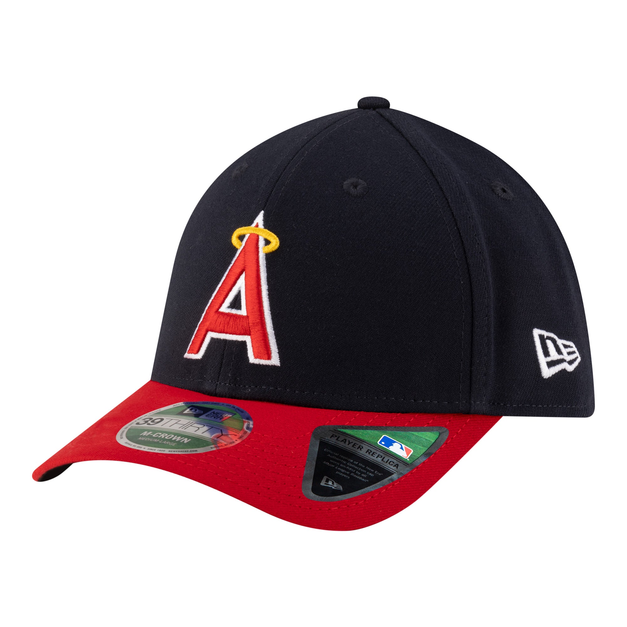 Men's New Era  Navy Los Angeles Angels Alternate Player Replica 39THIRTY M-Crown Flex Hat
