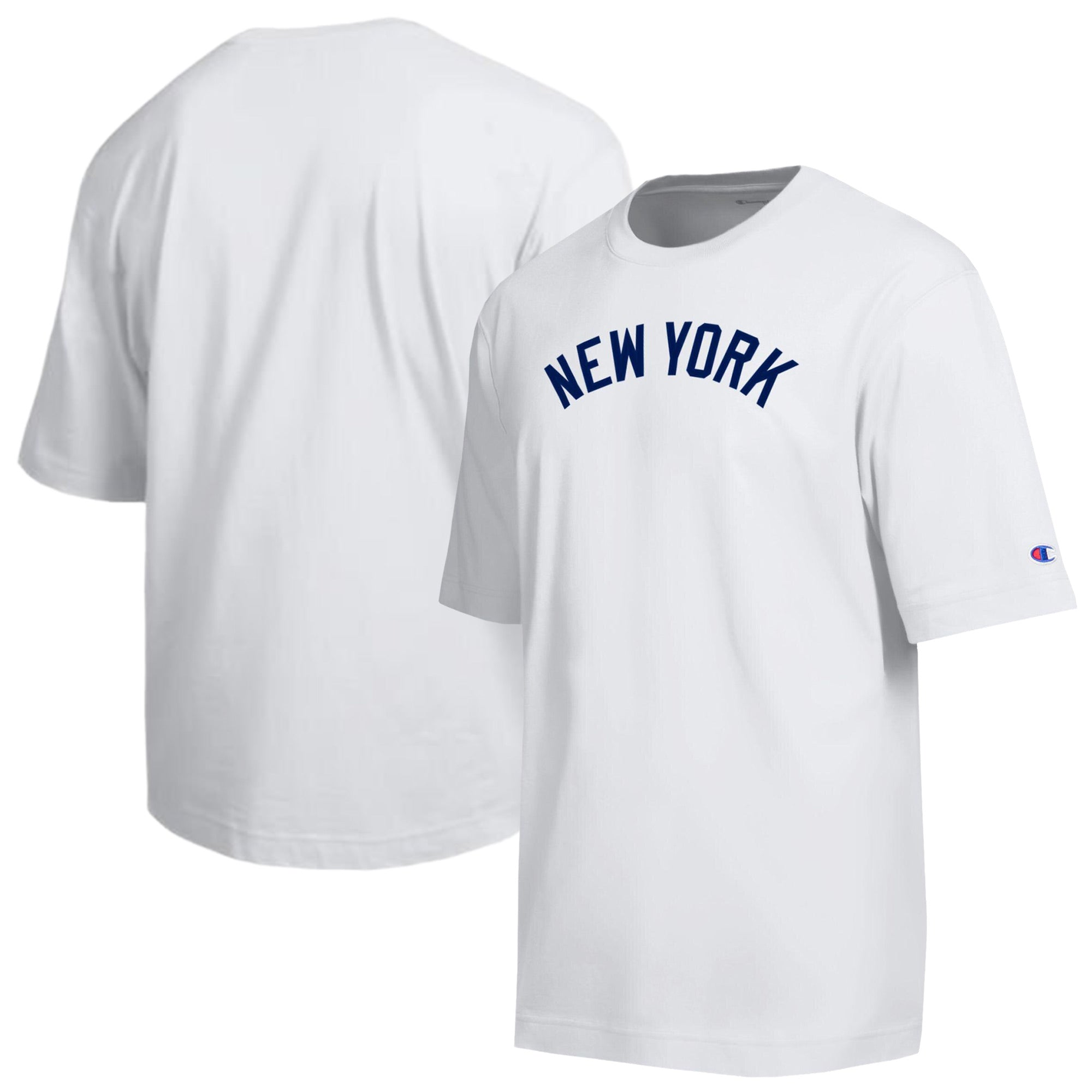 Men's Champion White New York Yankees All Star Arched Chenille Wordmark T-Shirt