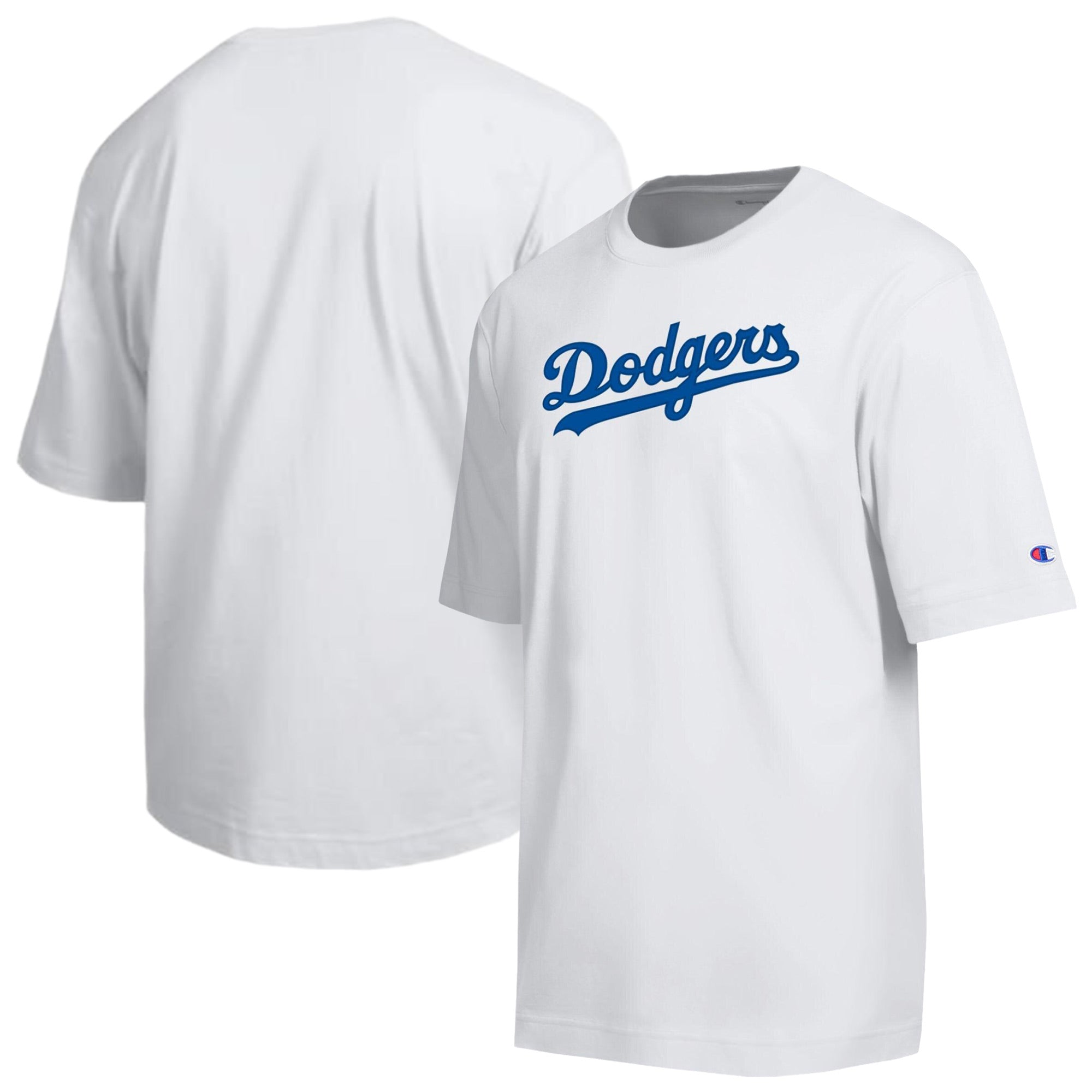 Men's Champion White Los Angeles Dodgers All Star Arched Chenille Wordmark T-Shirt