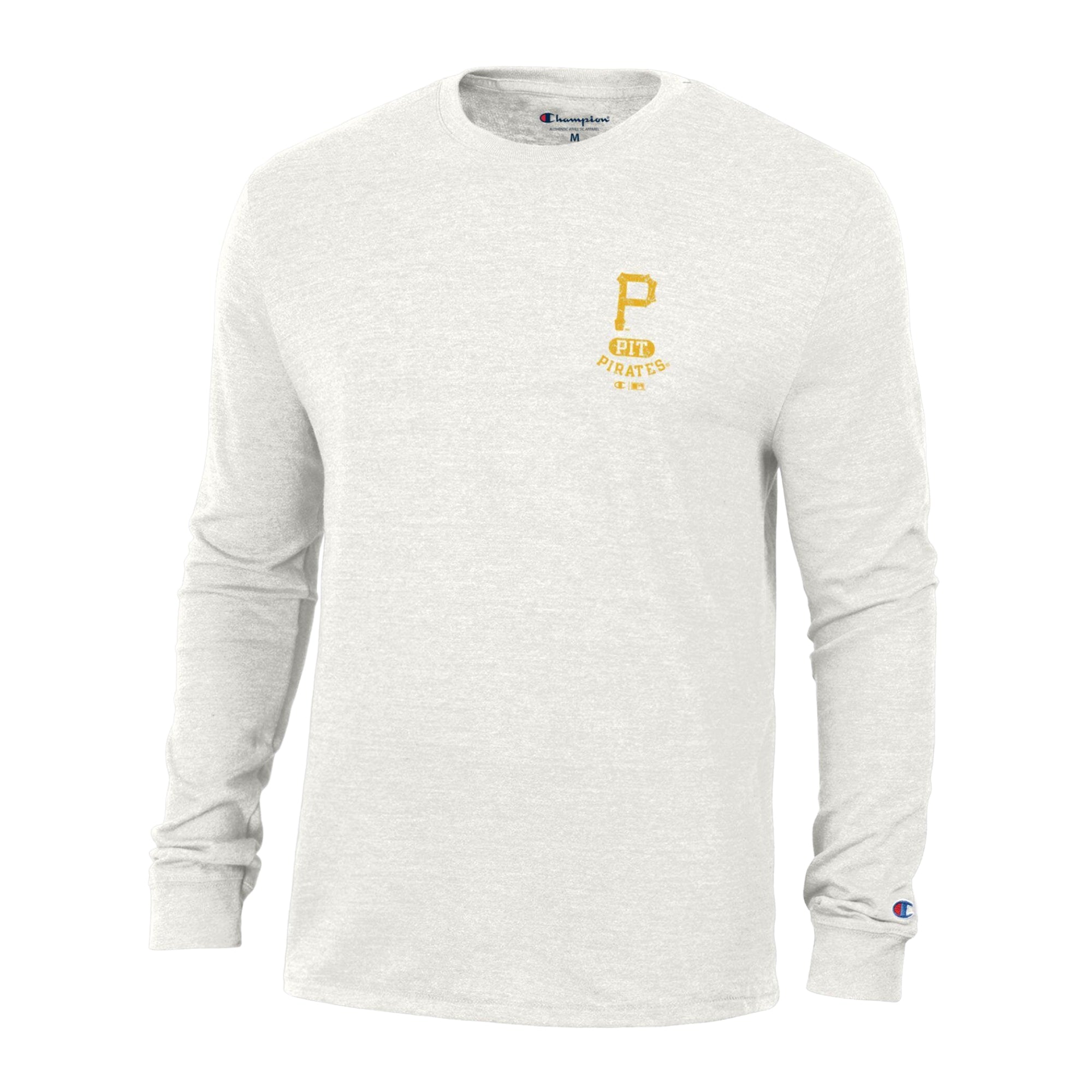 Men's Champion White Pittsburgh Pirates Cooperstown Winning Tradition Tri-Blend Long Sleeve T-Shirt