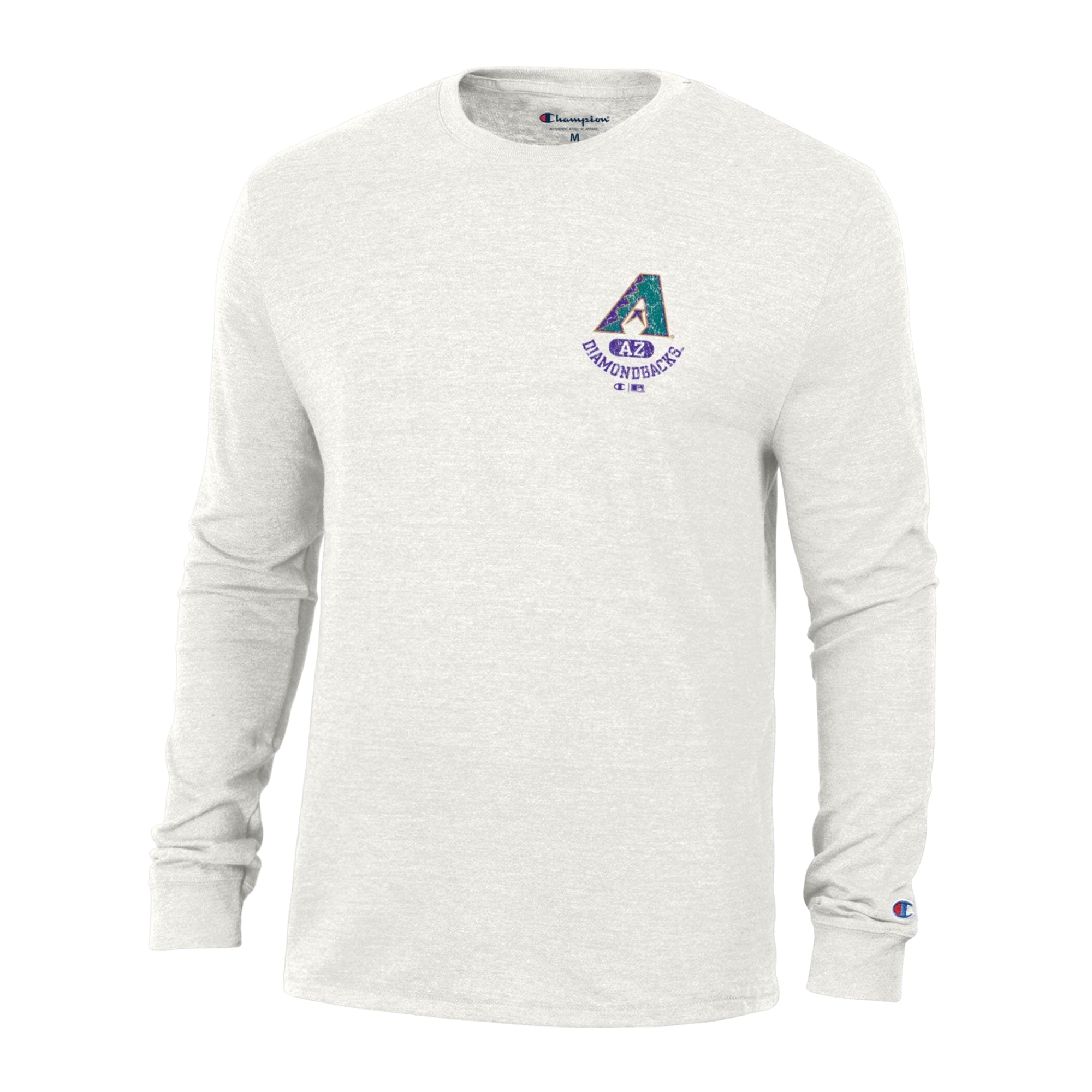 Men's Champion White Arizona Diamondbacks Cooperstown Winning Tradition Tri-Blend Long Sleeve T-Shirt