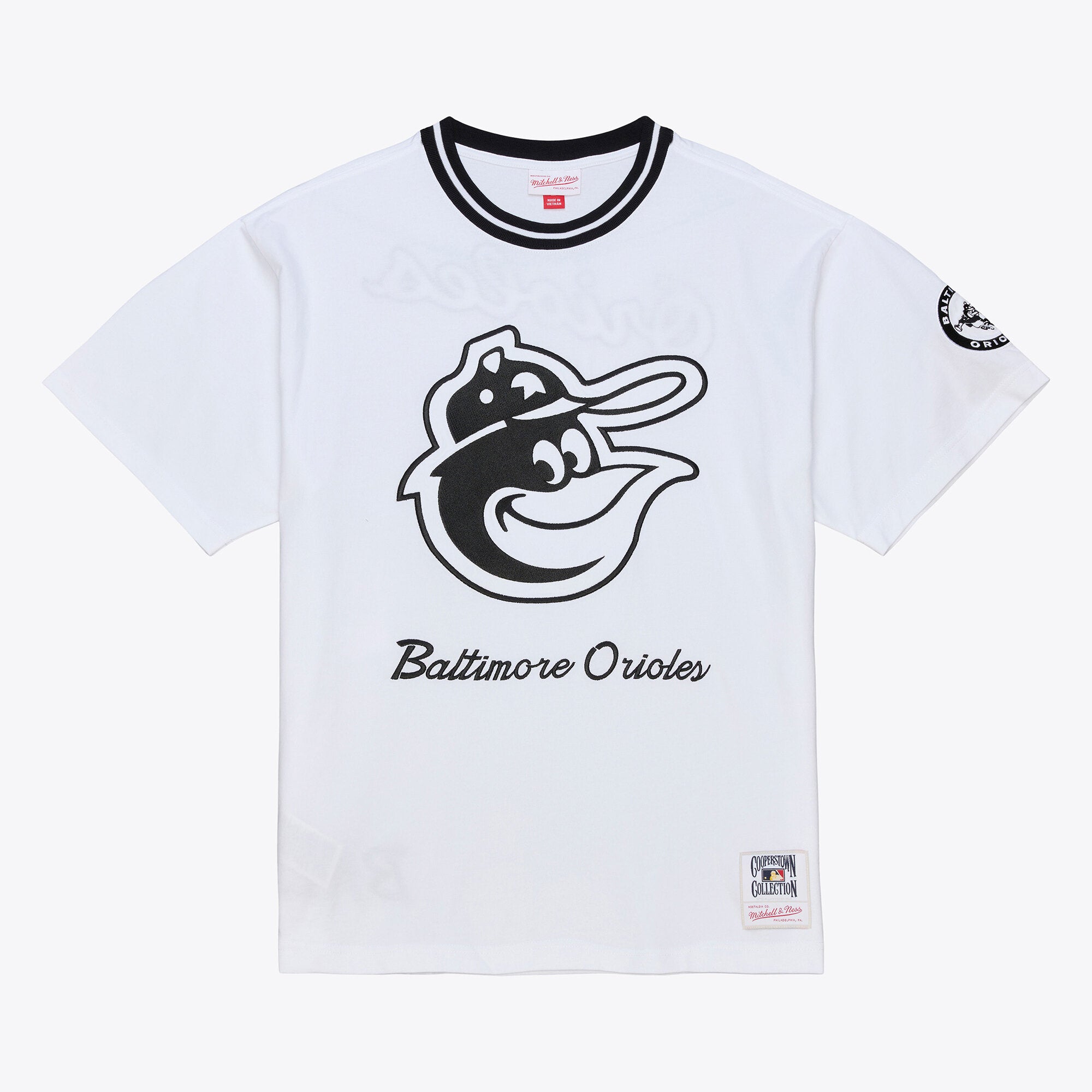 Men's Mitchell & Ness White Baltimore Orioles Cooperstown Collection Arctic T-Shirt