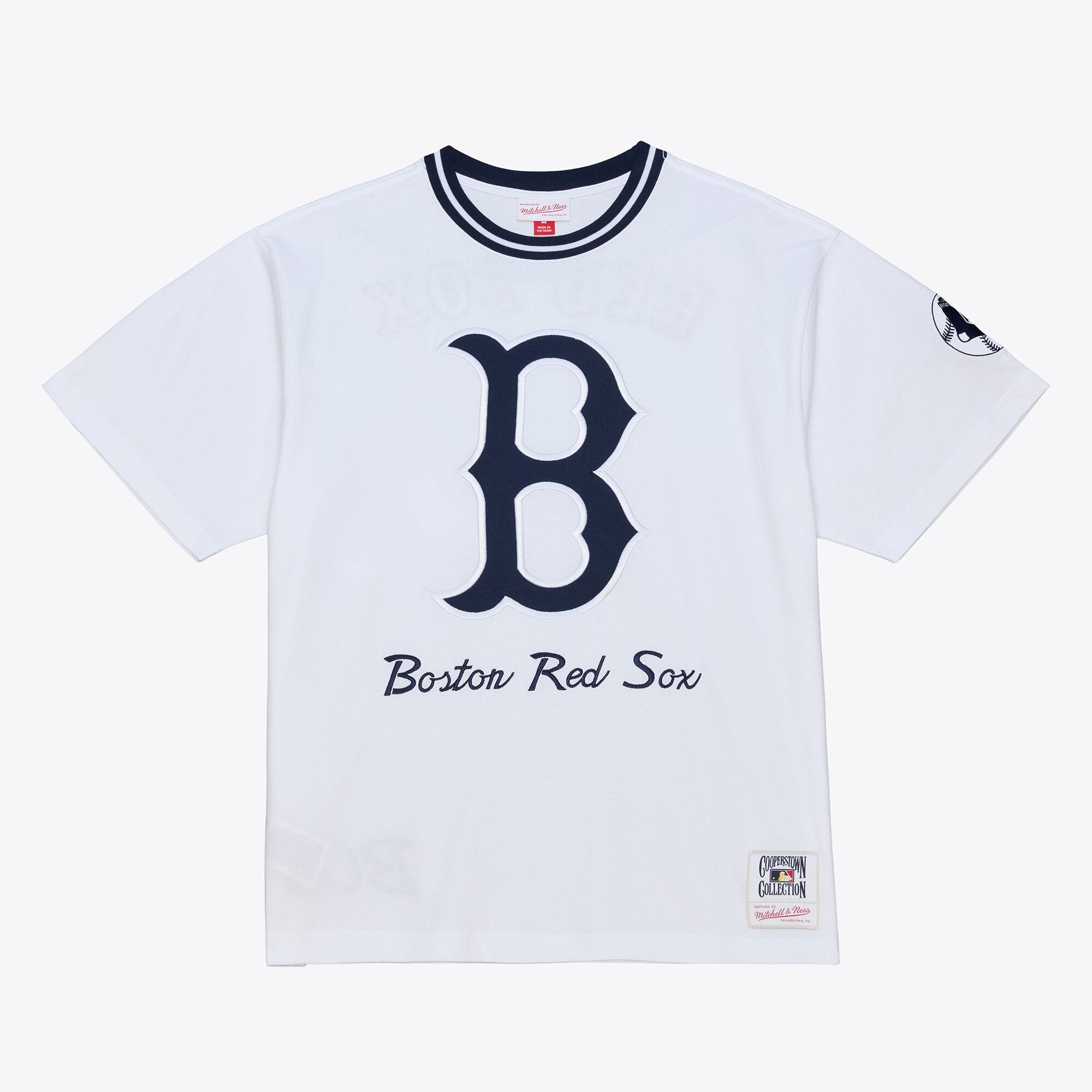 Men's Mitchell & Ness White Boston Red Sox Cooperstown Collection Arctic T-Shirt