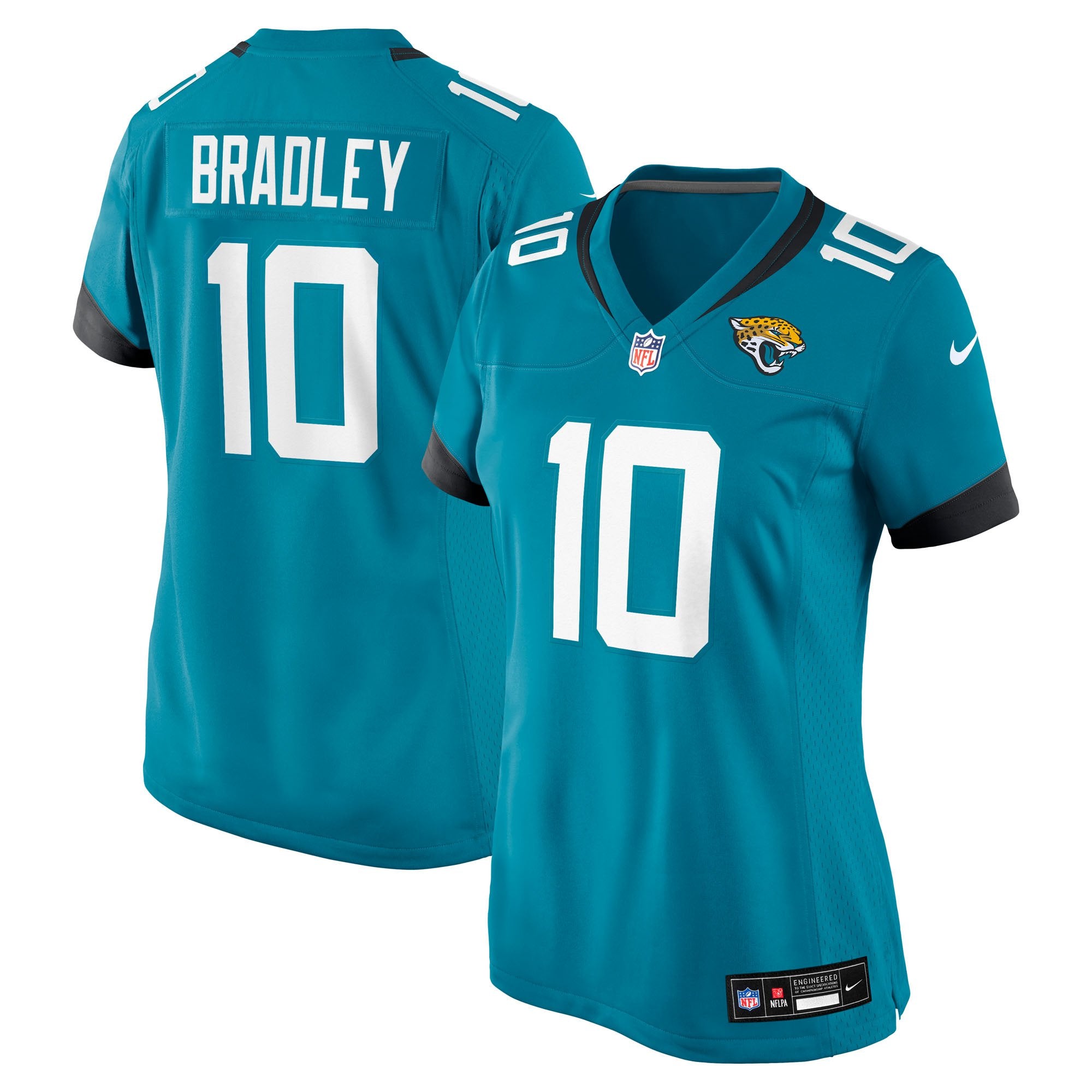 Women's Nike Carter Bradley  Teal Jacksonville Jaguars Team Game Jersey