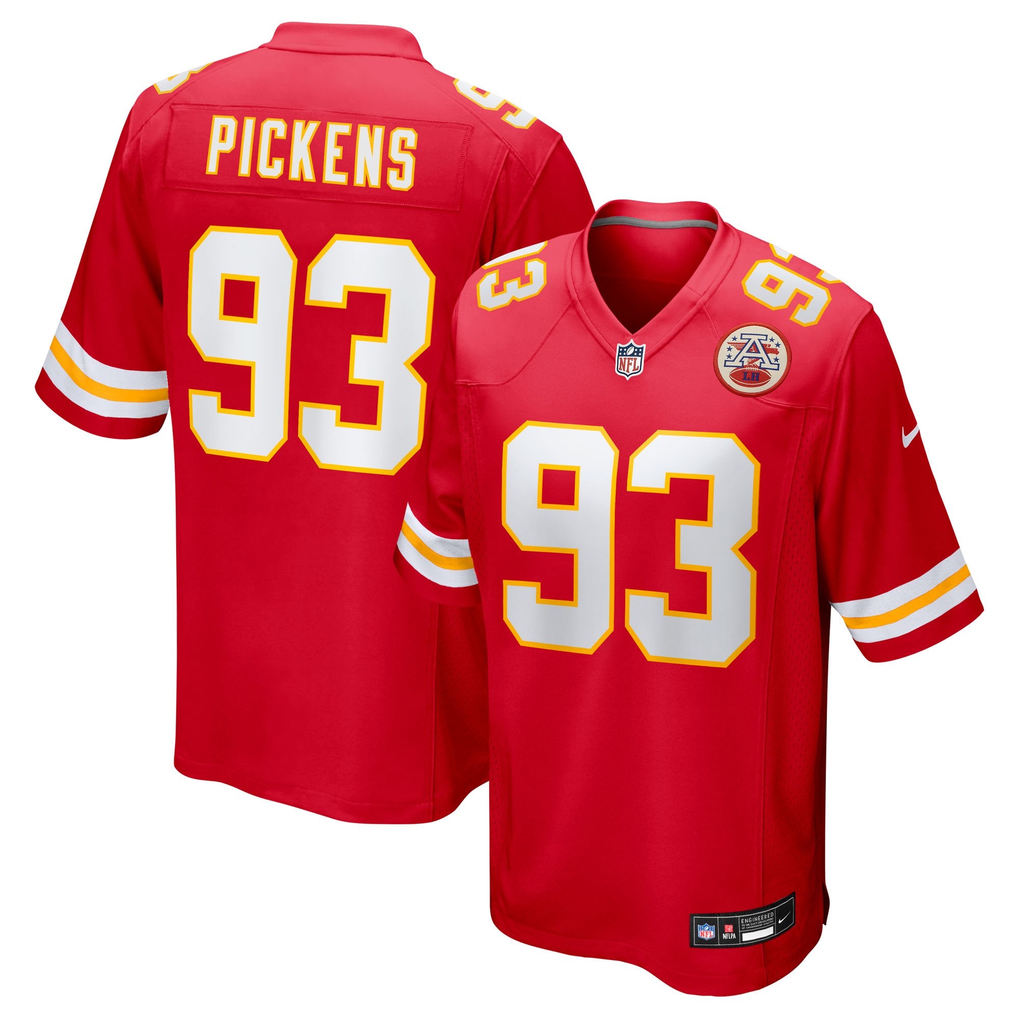 Men's Nike Zacch Pickens  Red Kansas City Chiefs Team Game Jersey