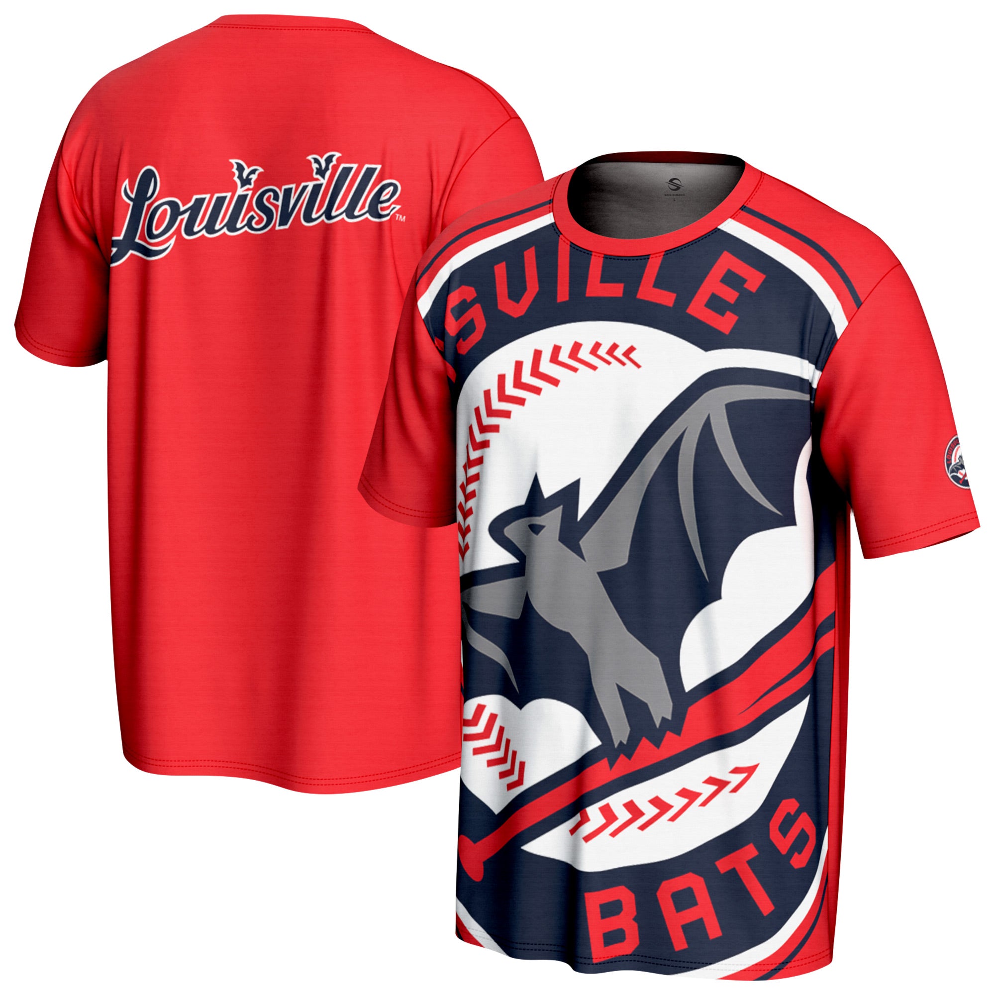 Men's ProSphere Red Louisville Bats Lightweight T-Shirt