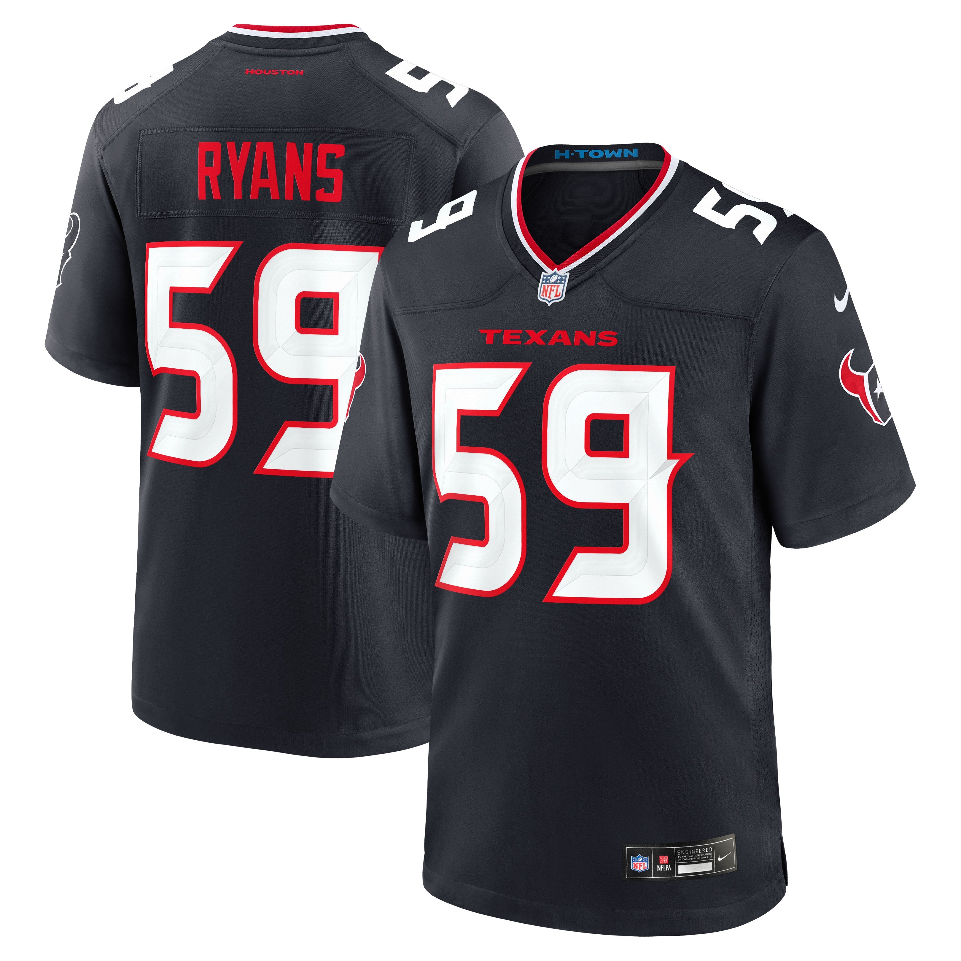 Men's Nike DeMeco Ryans  Navy Houston Texans Team Retired Game Jersey