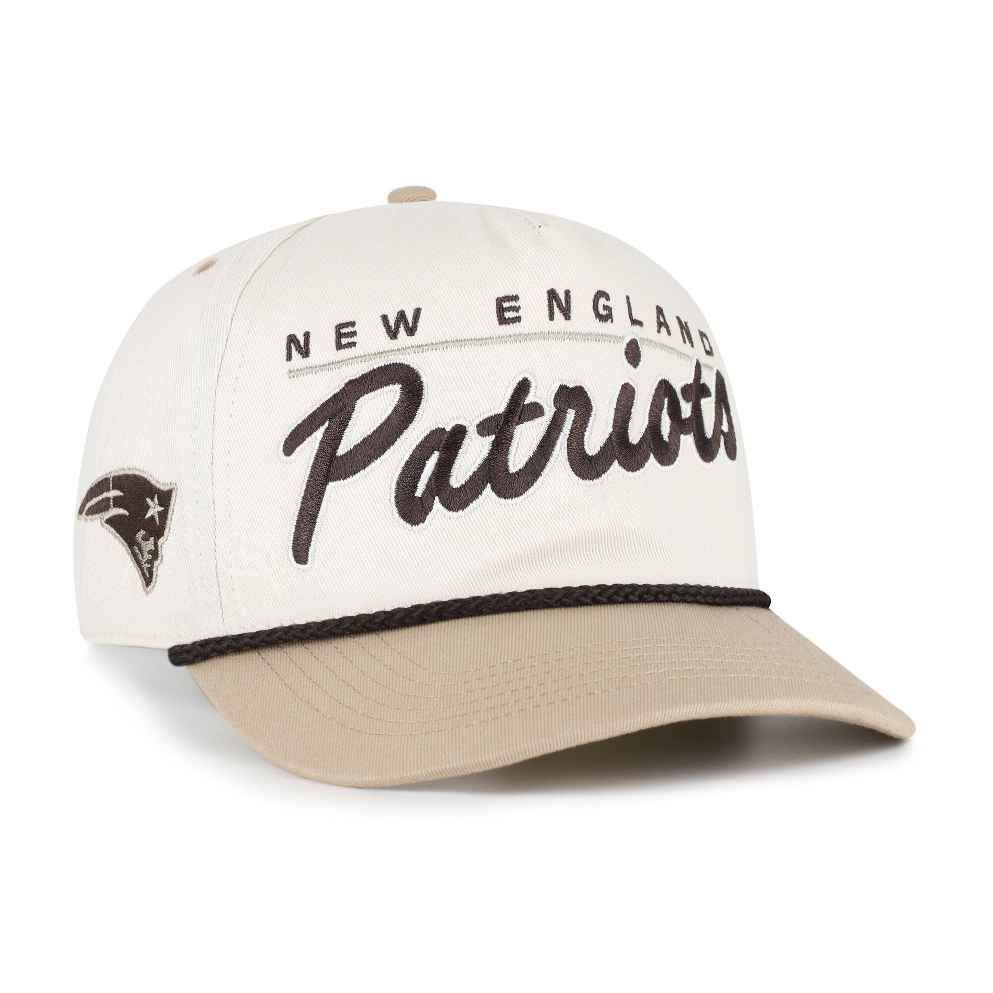 Men's '47  Natural/Tan New England Patriots Neutral Terrain Hitch Rope Adjustable Hat