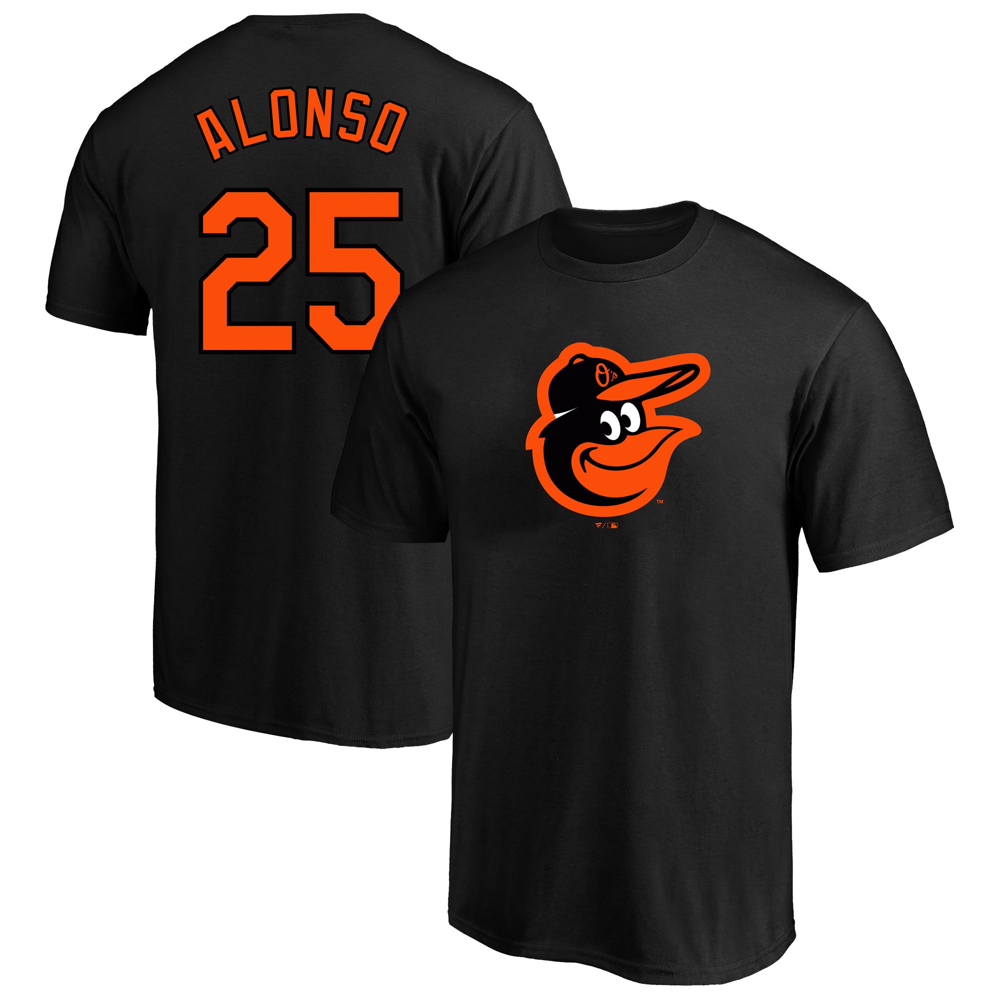 Men's Profile Pete Alonso Black Baltimore Orioles Big & Tall Name & Number T-Shirt