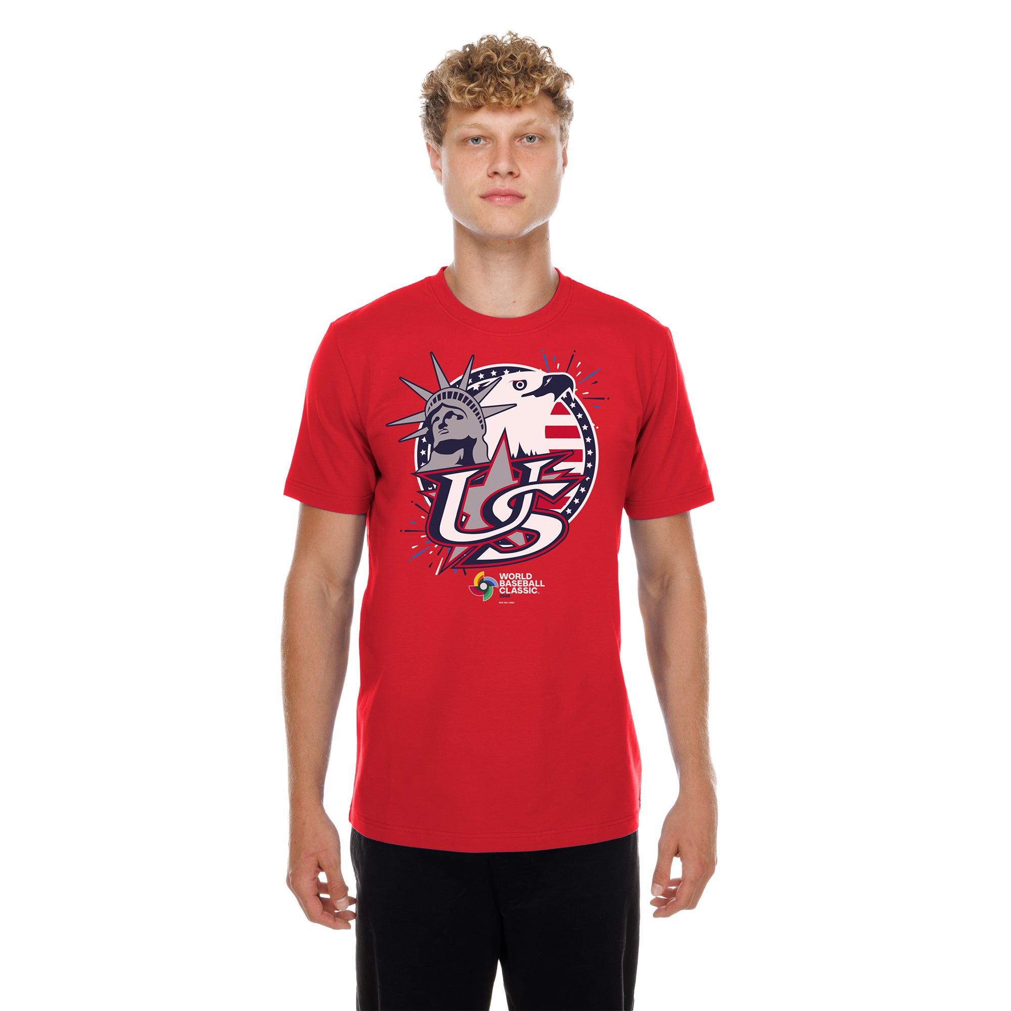 Men's New Era Red USA Baseball 2026 World Baseball Classic Country T-Shirt