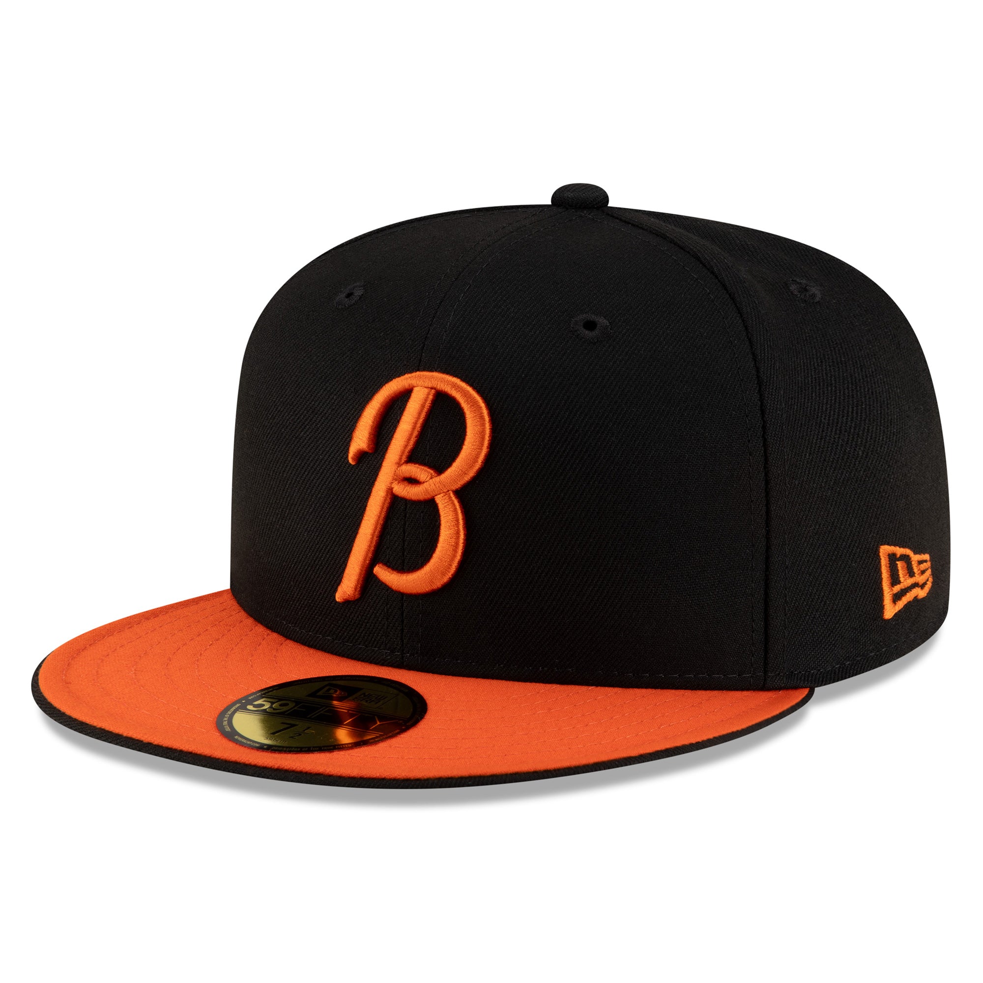 Men's New Era  Black/Orange Baltimore Orioles Authentic Collection 59FIFTY Fitted Hat