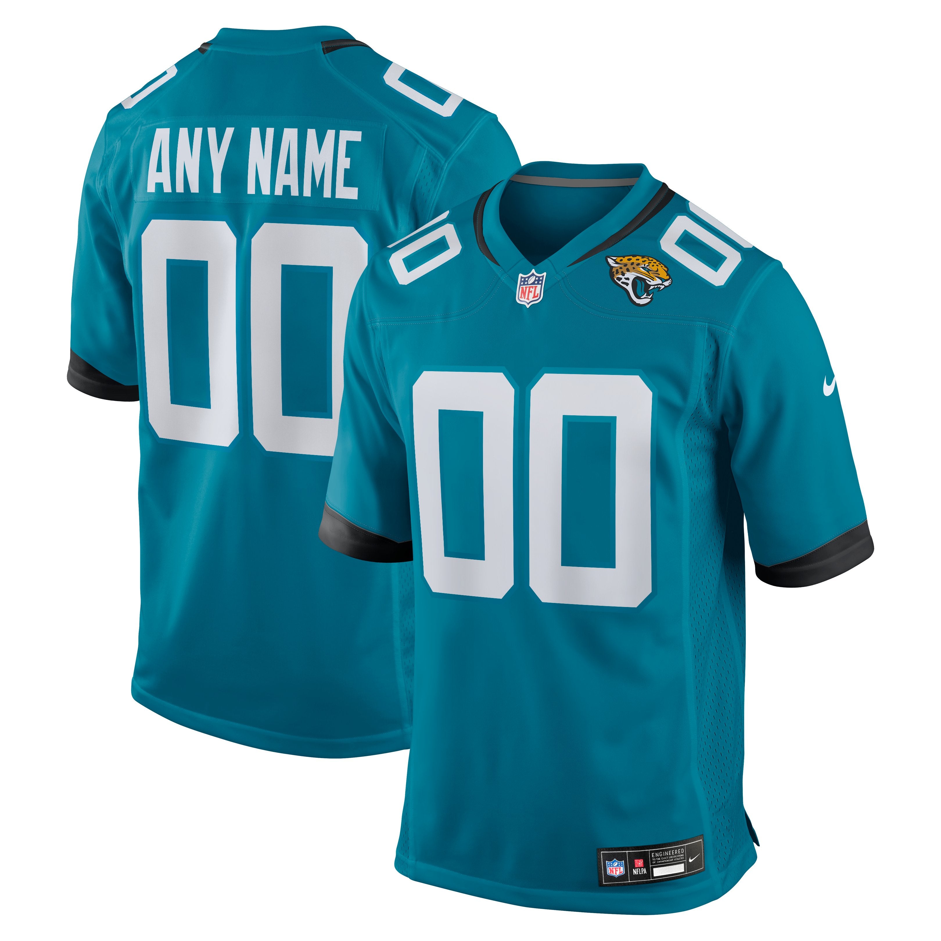 Men's Nike Teal Jacksonville Jaguars Custom Game Jersey