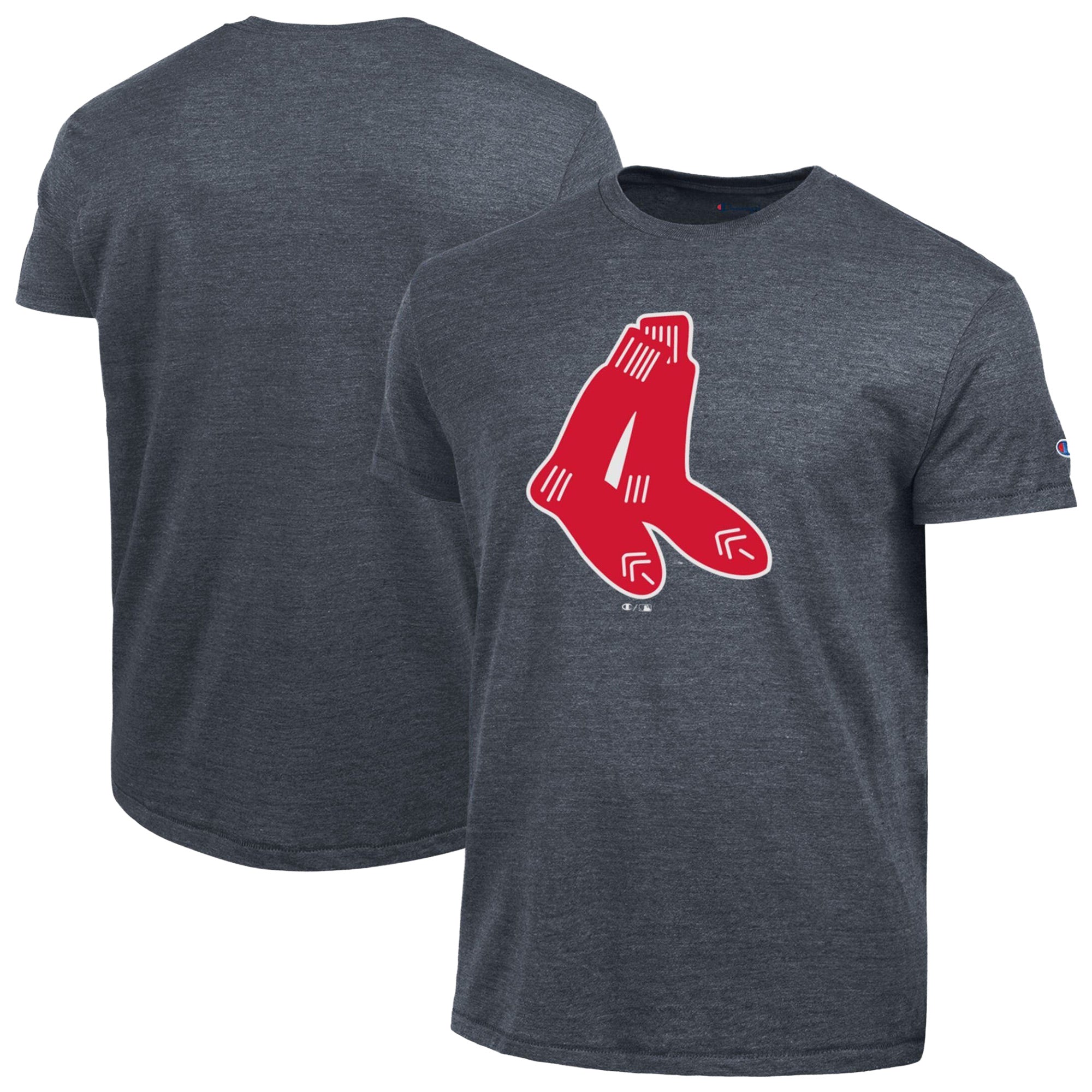 Men's Champion Navy Boston Red Sox Cooperstown Logo Tri-Blend T-Shirt