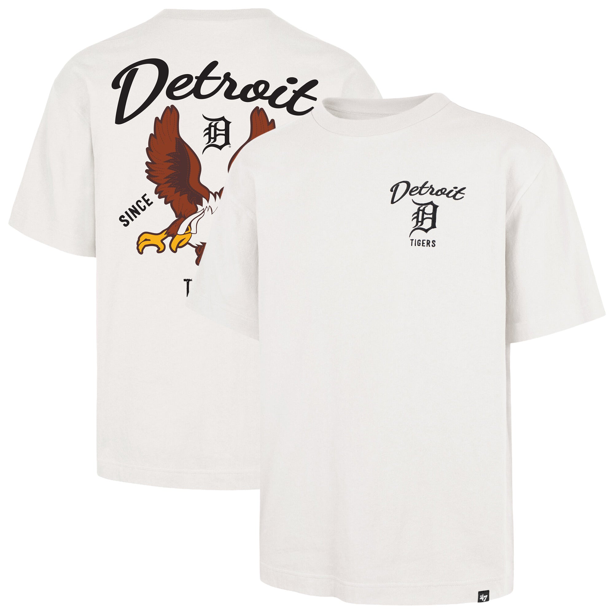 Men's '47 Cream Detroit Tigers Souvenir Eagle Foundation T-Shirt