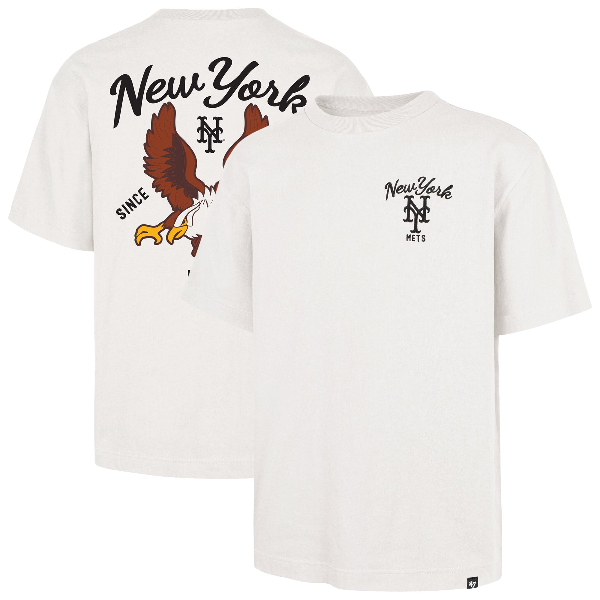 Men's '47 Cream New York Mets Souvenir Eagle Foundation T-Shirt