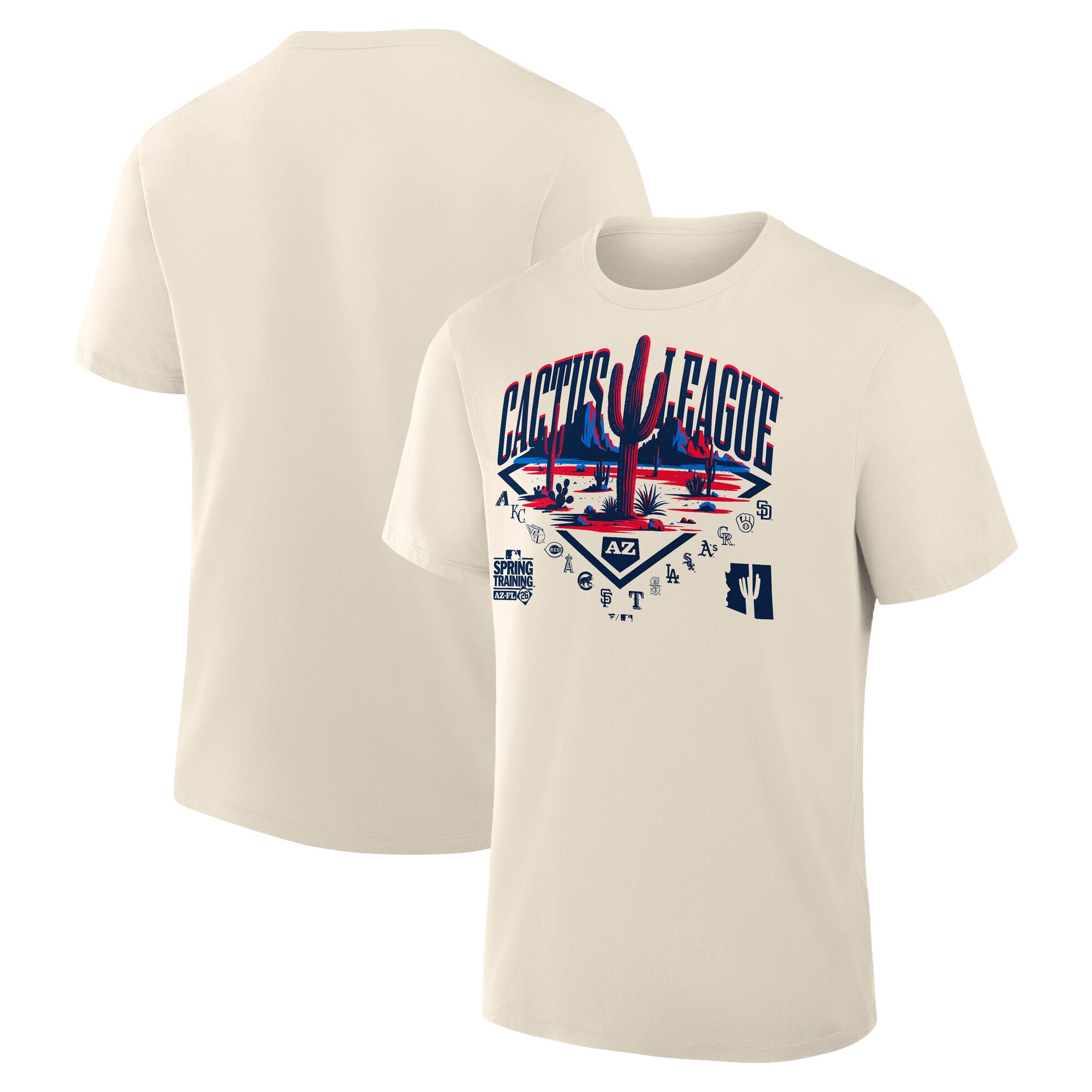 Men's Cream 2026 Spring Training Cactus League T-Shirt