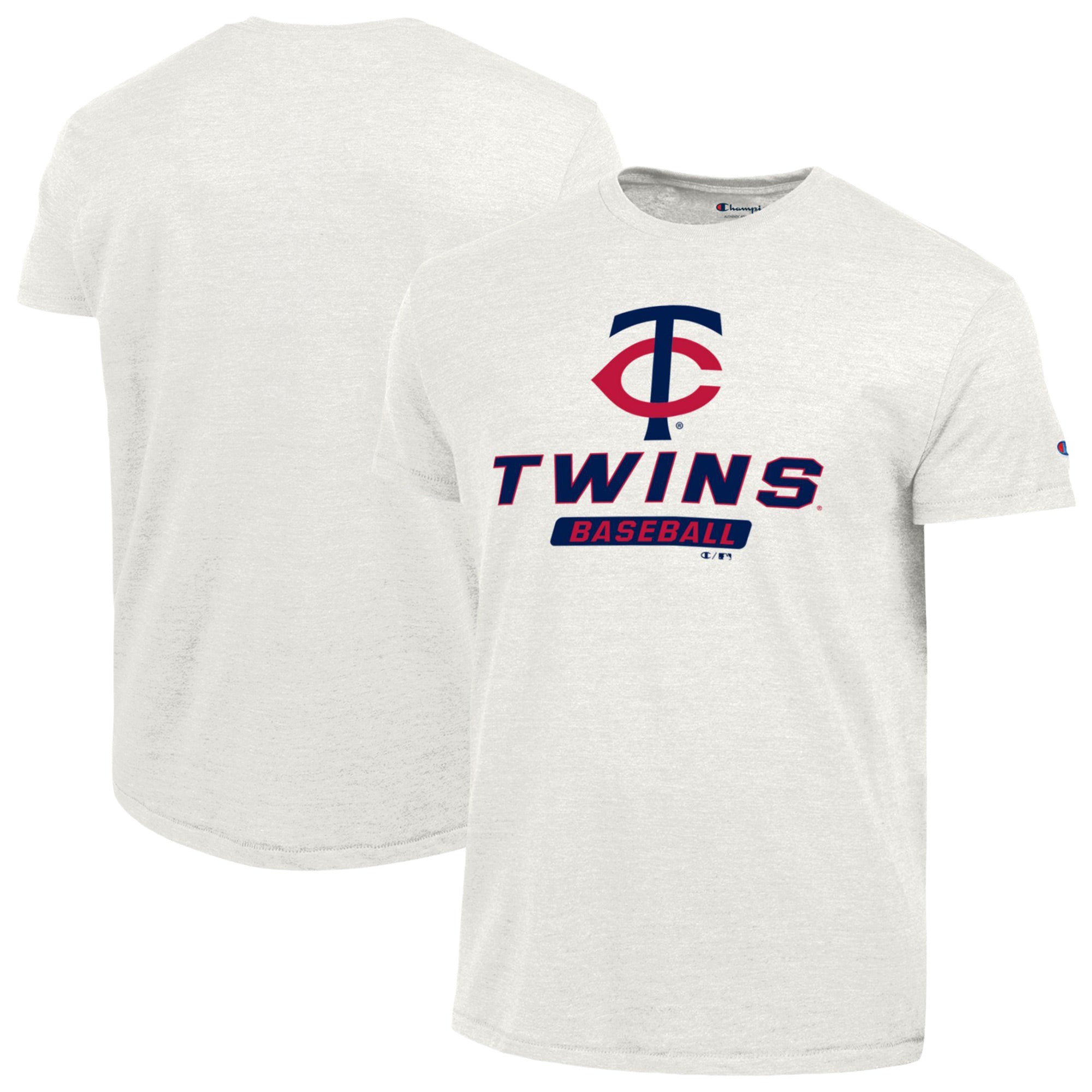 Men's Champion White Minnesota Twins Ultimate Tri-blend T-Shirt